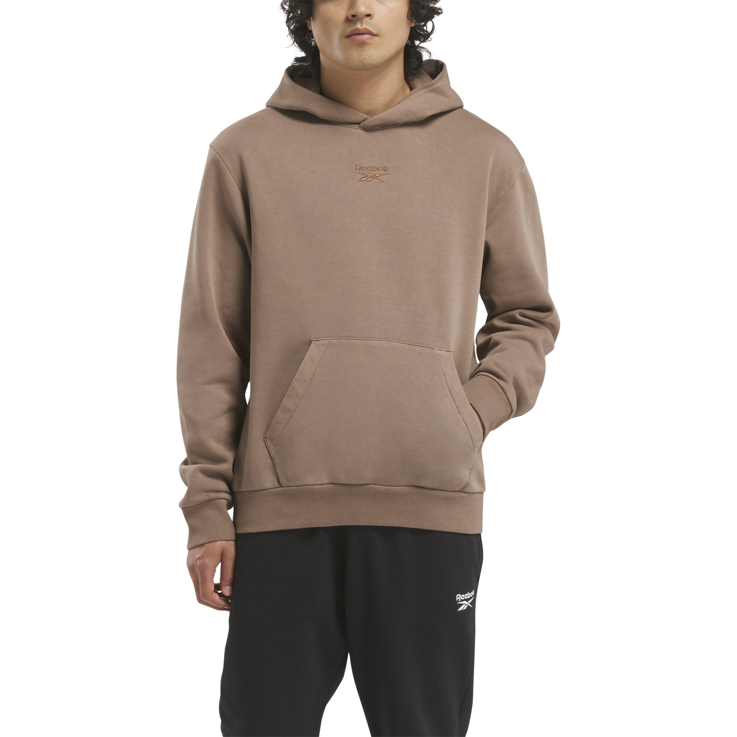 Reebok Men's Identity Washed Hoodie-Brown - BROWN Thumbnail View 1