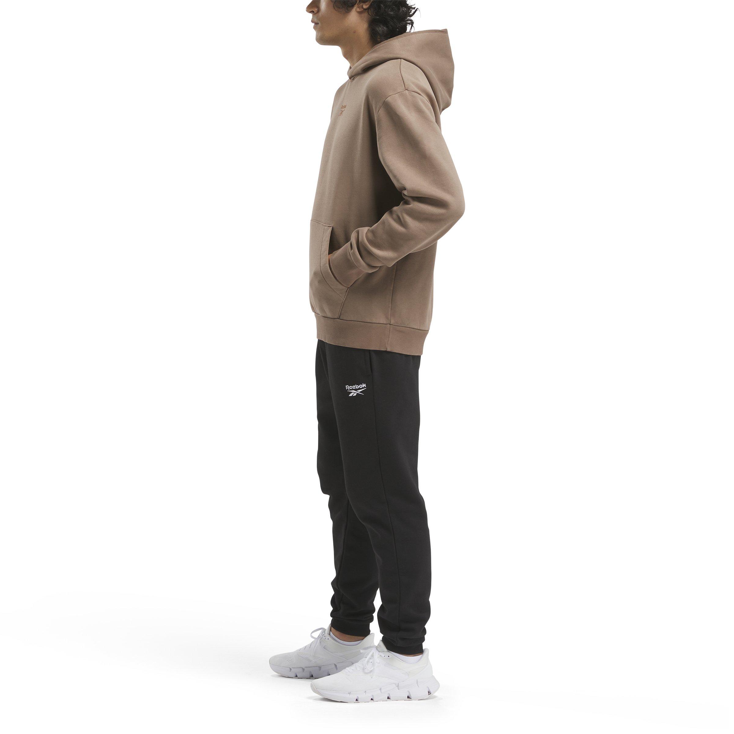 Reebok Men's Identity Washed Hoodie-Brown - BROWN Thumbnail View 3