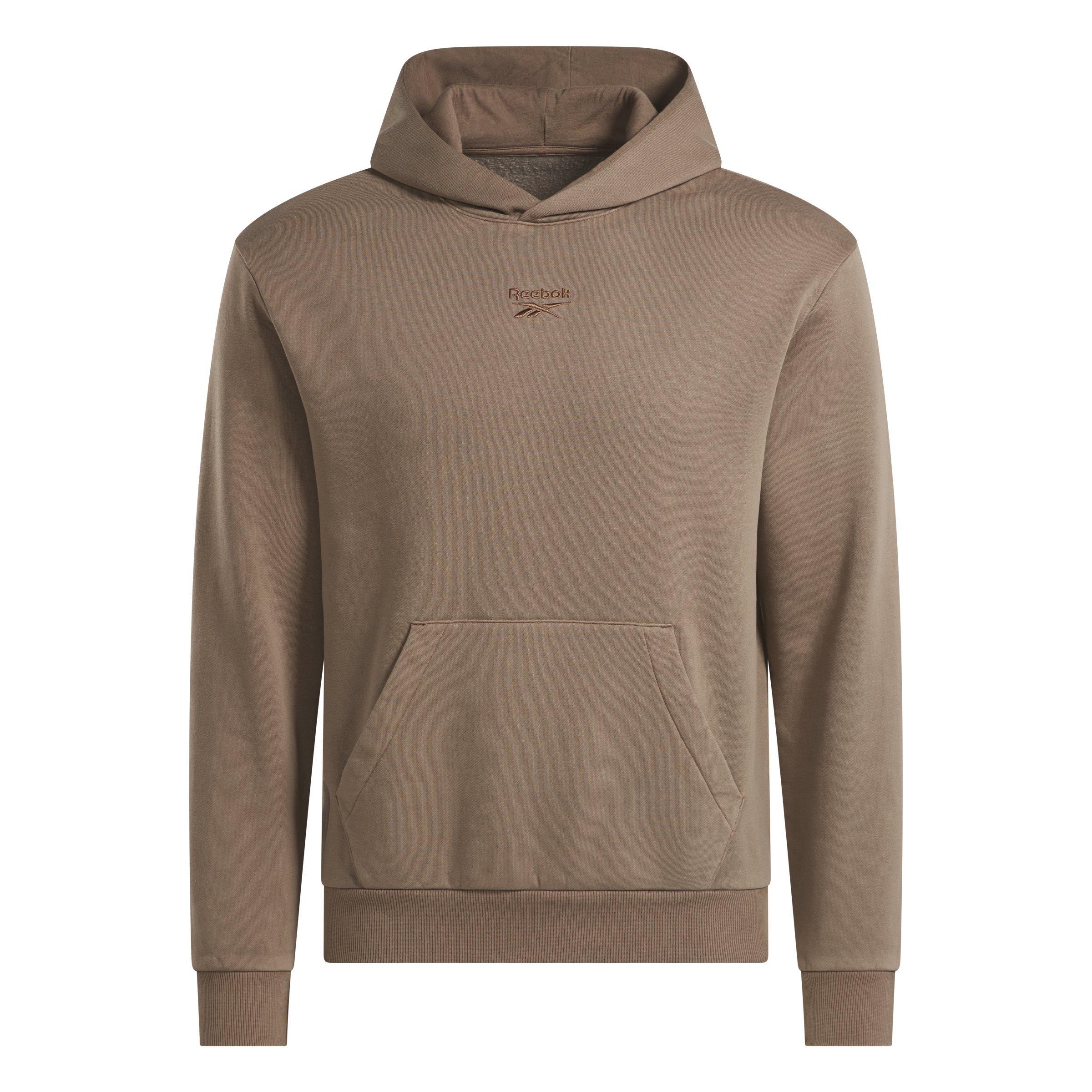 Reebok Men's Identity Washed Hoodie-Brown - BROWN Thumbnail View 4