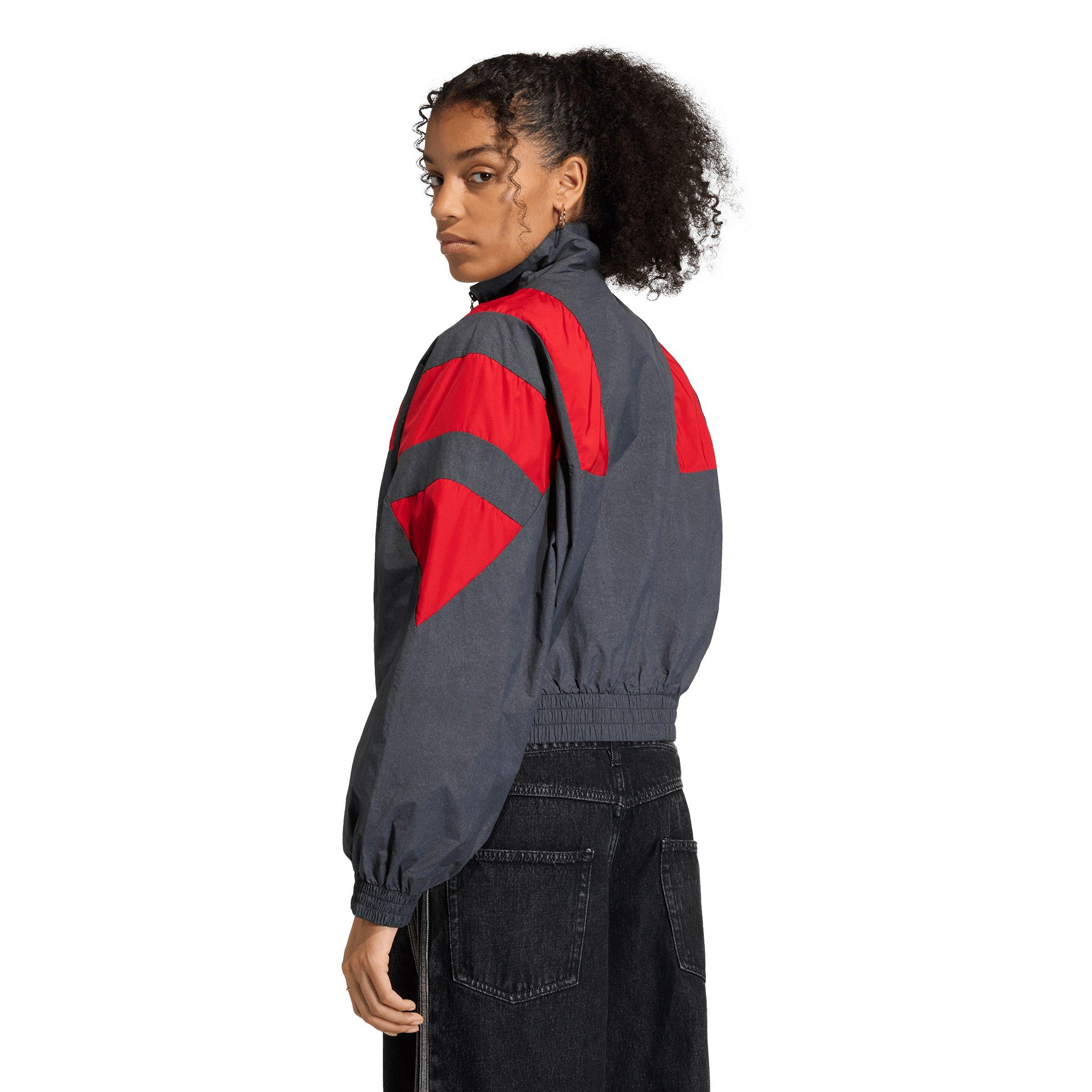 adidas Originals Women's Blocked Washed Zipped Track Jacket - Black - BLACK Thumbnail View 2