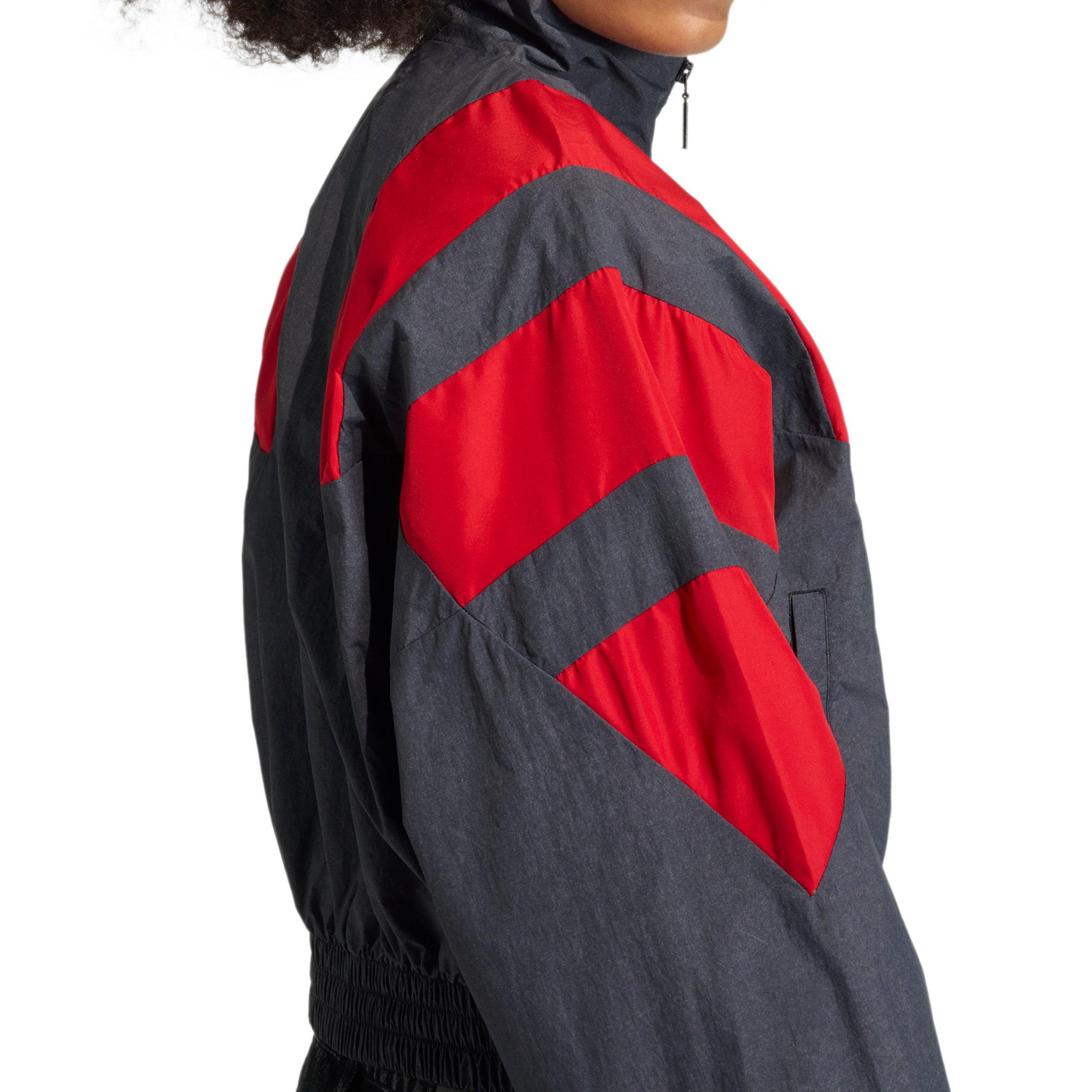 adidas Originals Women's Blocked Washed Zipped Track Jacket - Black - BLACK Thumbnail View 4