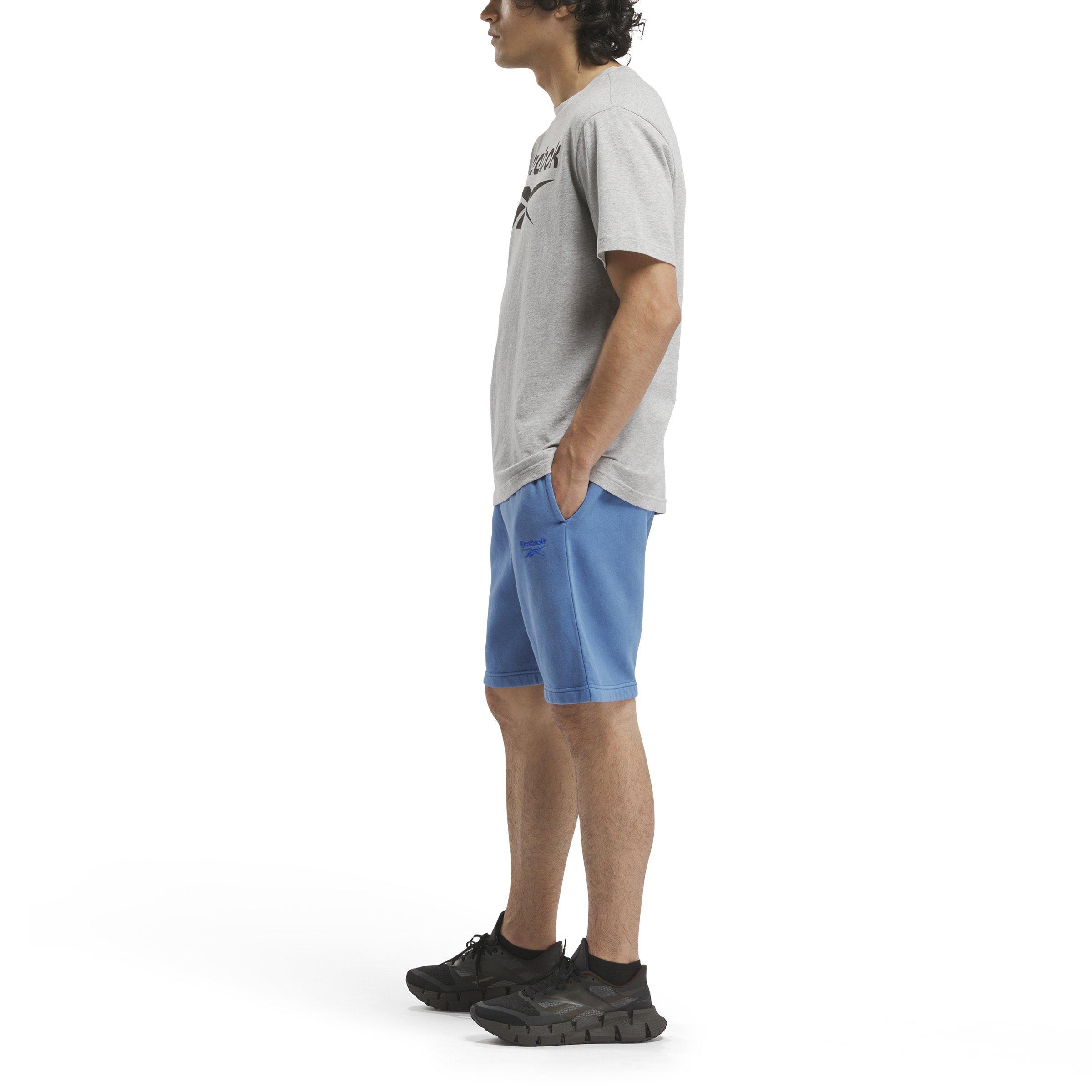 Reebok Men's Identity Washed Shorts - BLUE Thumbnail View 3