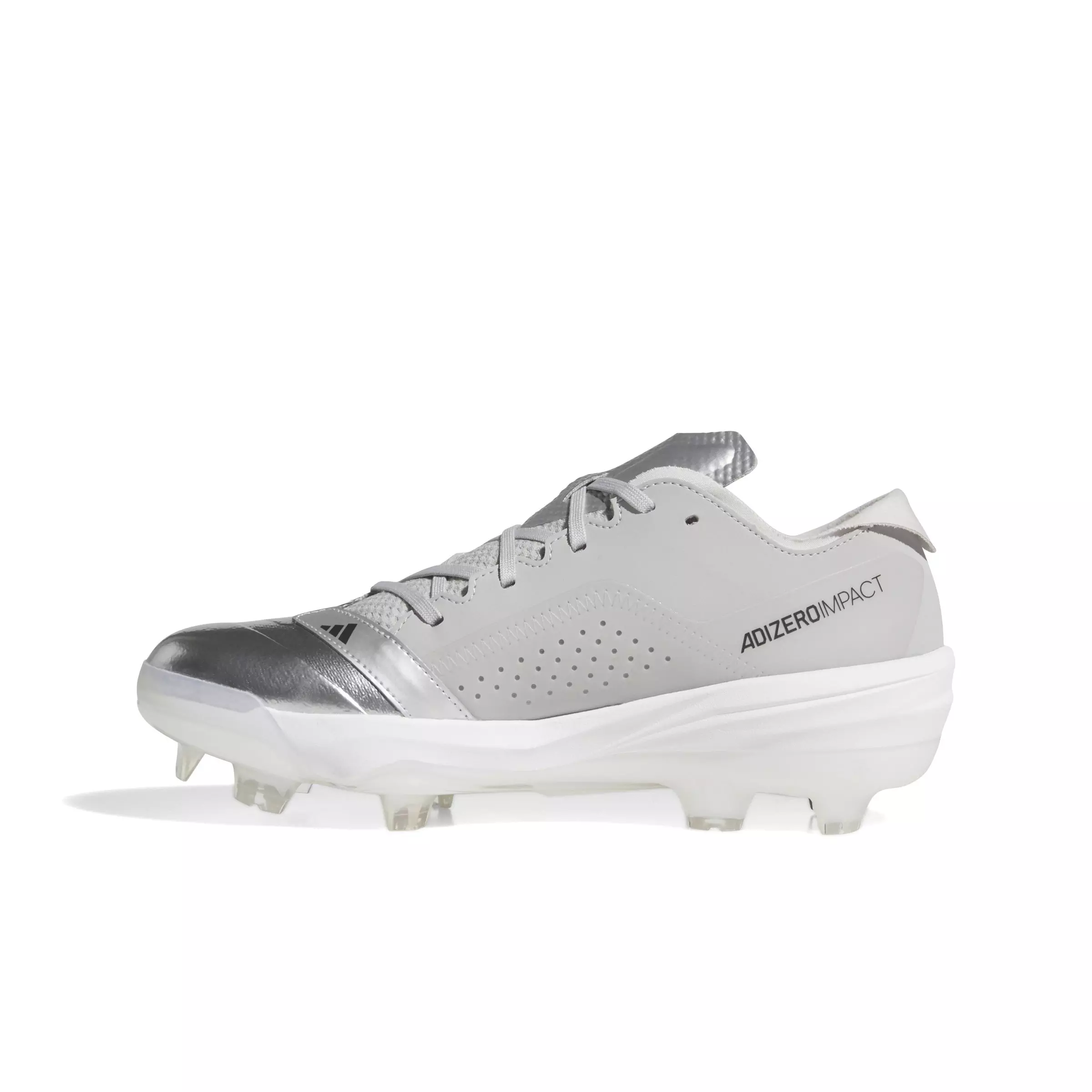 adidas Adizero Impact TPU Silver Speed BSB "Silver Metallic/Black/Grey Two" Men's Baseball Cleat - SILVER/BLACK/GREY