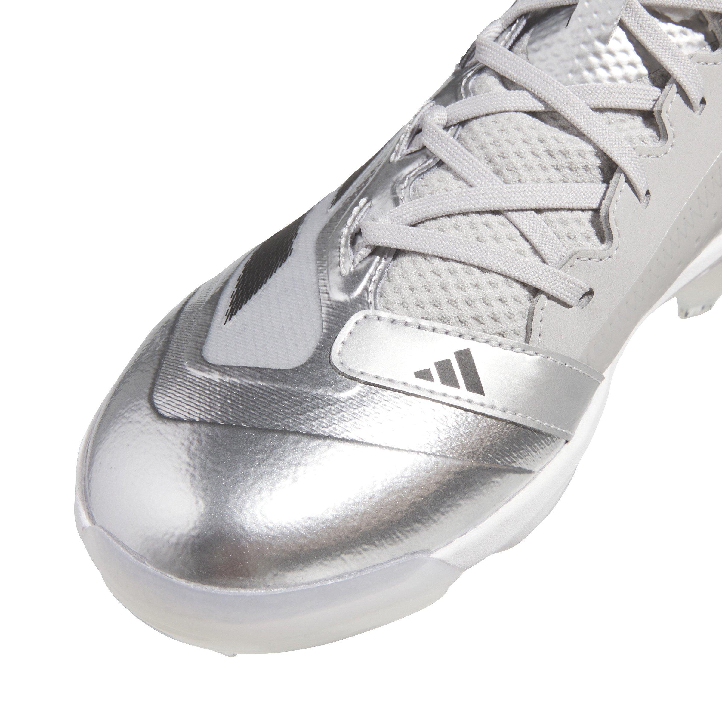 adidas Adizero Impact TPU Silver Speed BSB "Silver Metallic/Black/Grey Two" Men's Baseball Cleat - SILVER/BLACK/GREY Thumbnail View 7
