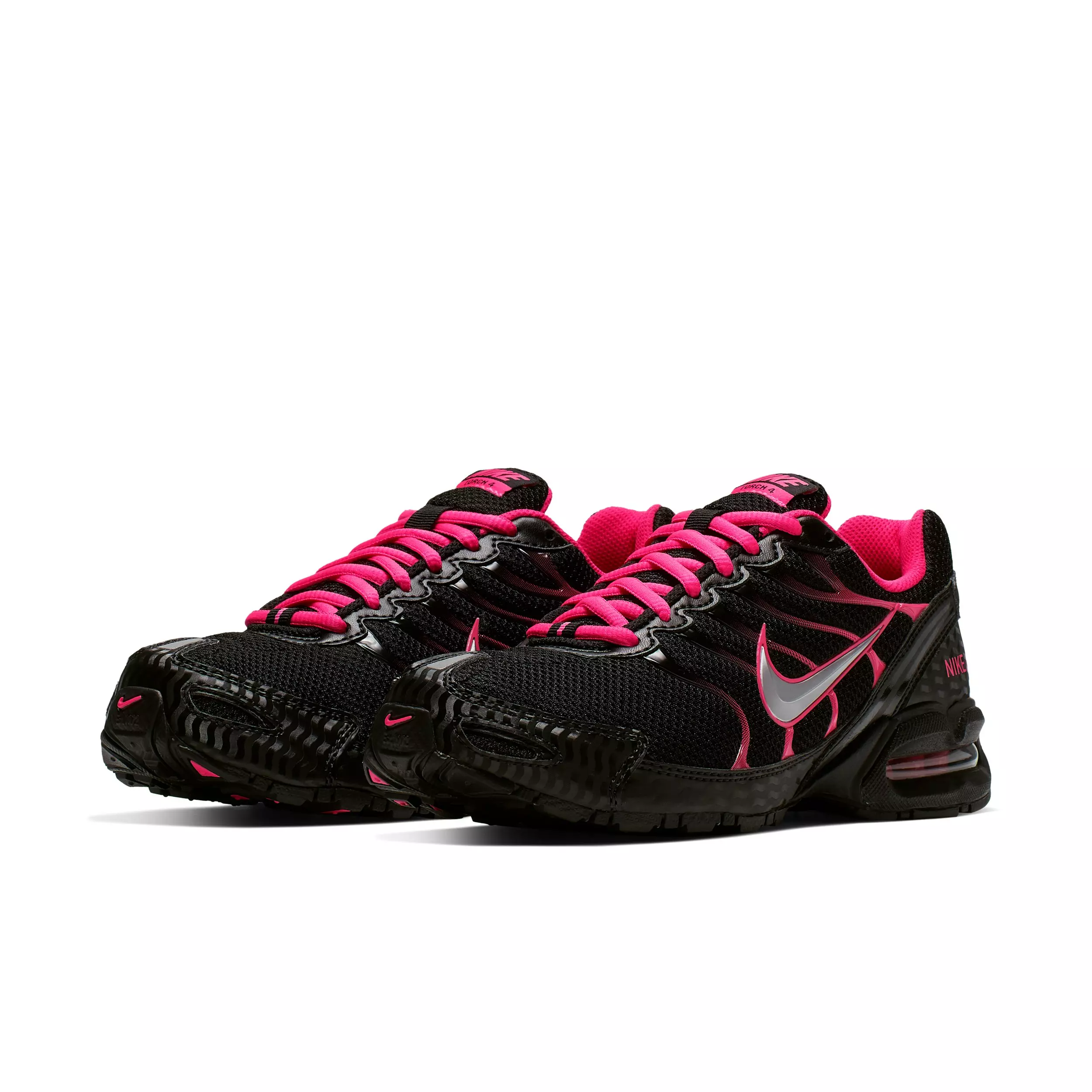 Nike Air Max Torch 4 "Black/Pink Flash/Metallic Silver" Women's Shoe - BLACK/PINK/SILVER