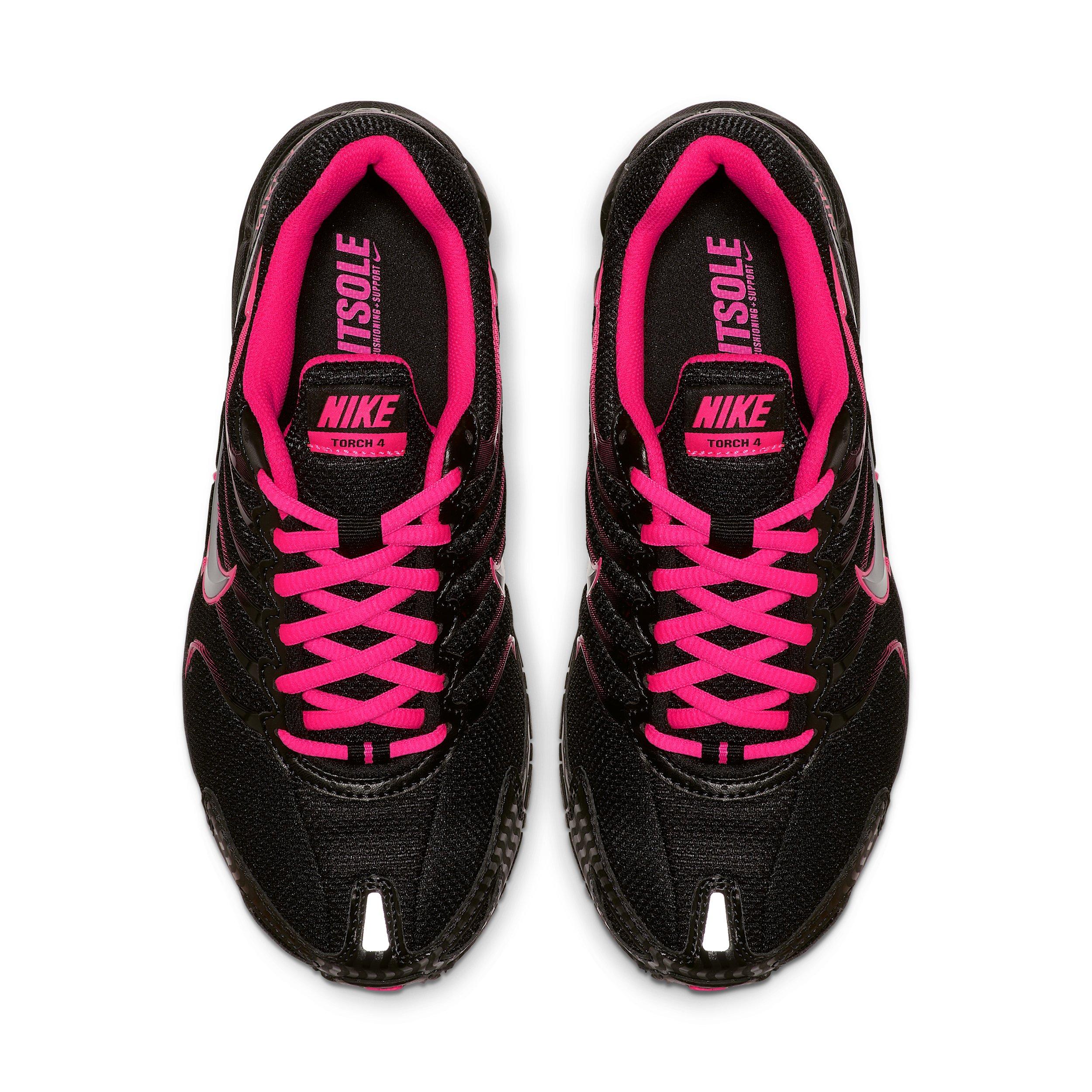 Nike Air Max Torch 4 "Black/Pink Flash/Metallic Silver" Women's Shoe - BLACK/PINK/SILVER