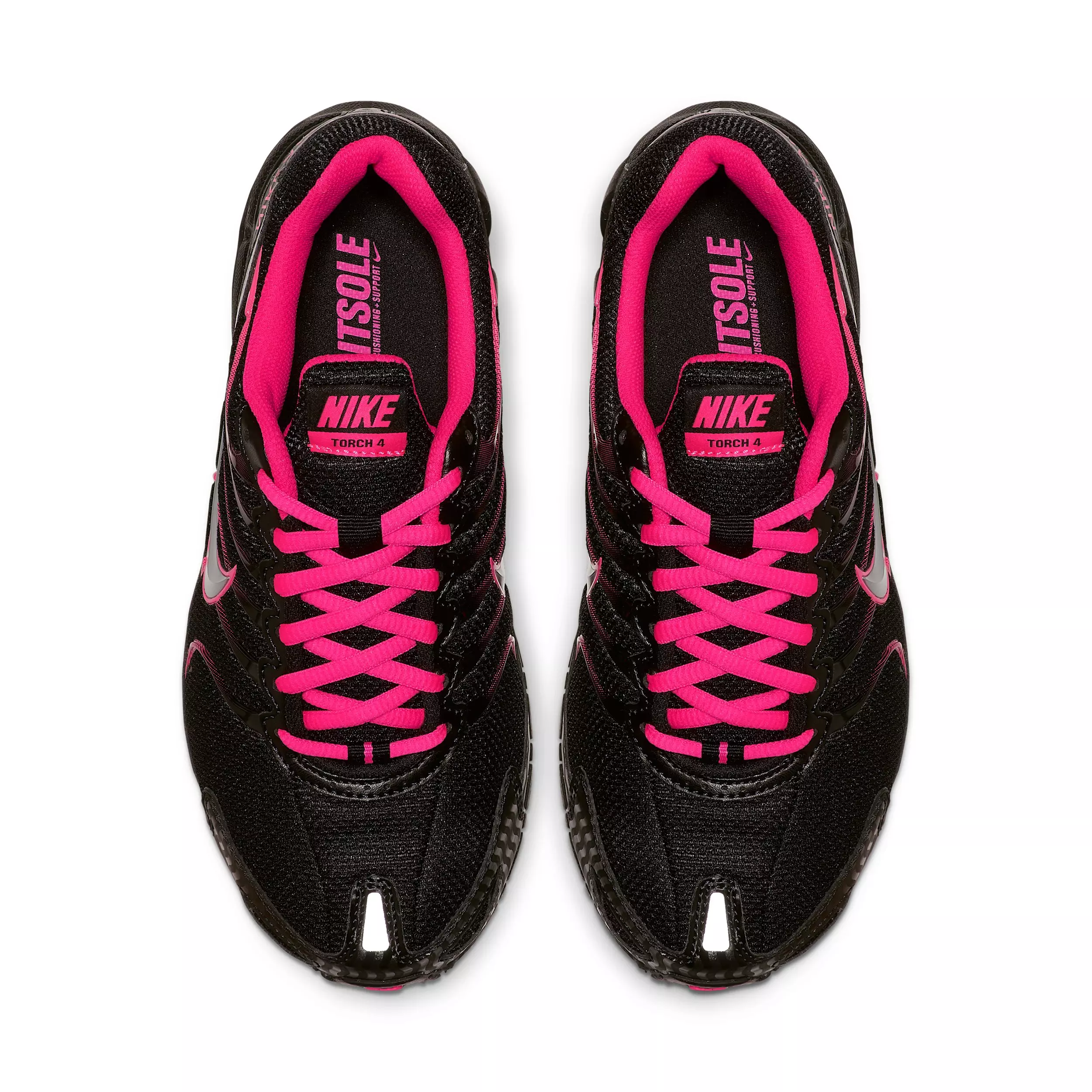 Nike Air Max Torch 4 "Black/Pink Flash/Metallic Silver" Women's Shoe - BLACK/PINK/SILVER