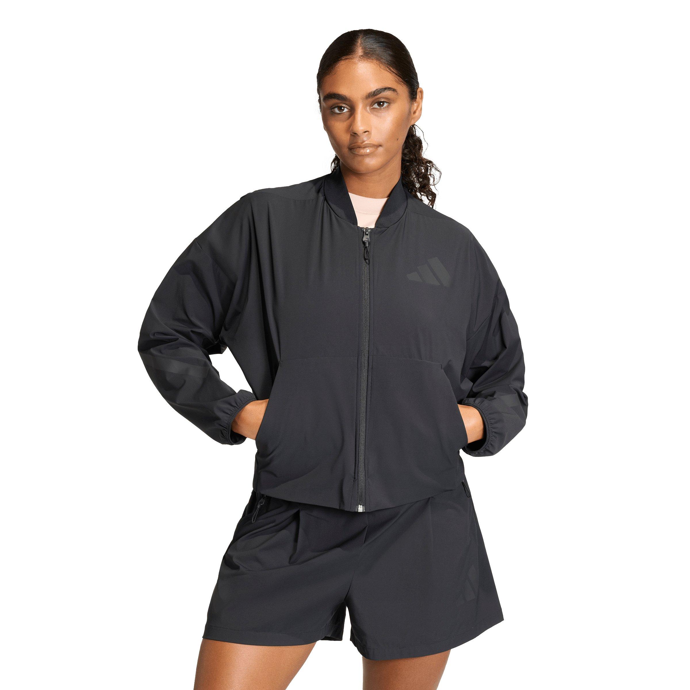 adidas Women's Z.N.E. Woven Bomber Jacket - Black - BLACK Thumbnail View 1