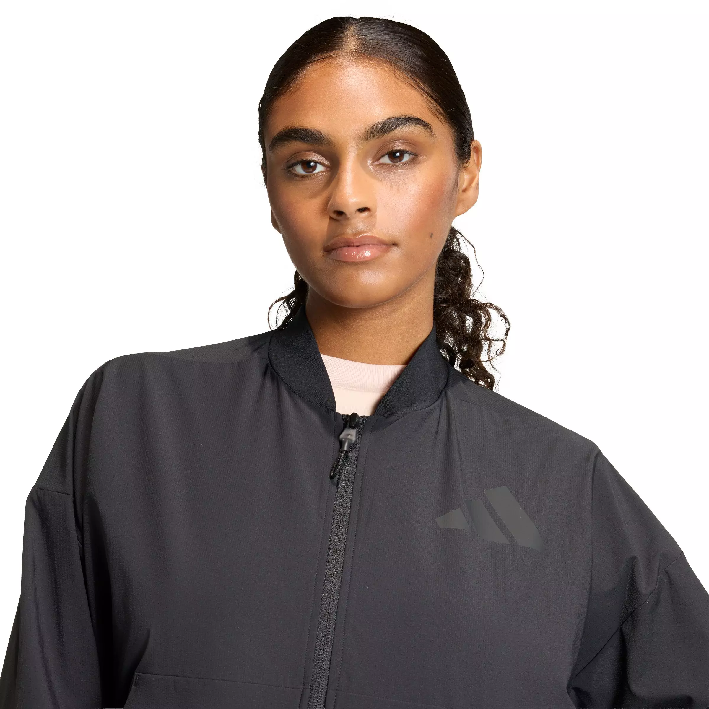adidas Women's Z.N.E. Woven Bomber Jacket - Black - BLACK
