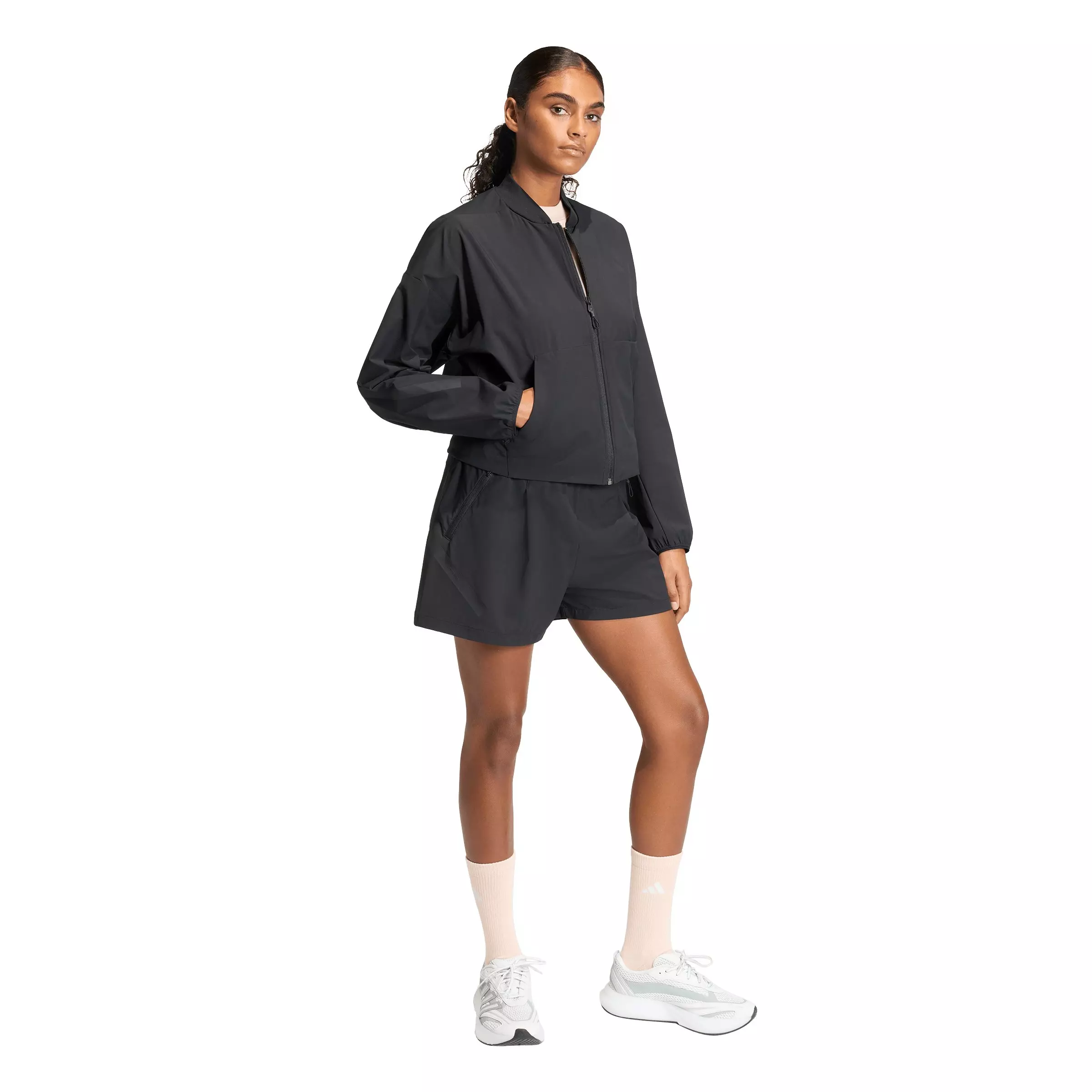 adidas Women's Z.N.E. Woven Bomber Jacket - Black - BLACK
