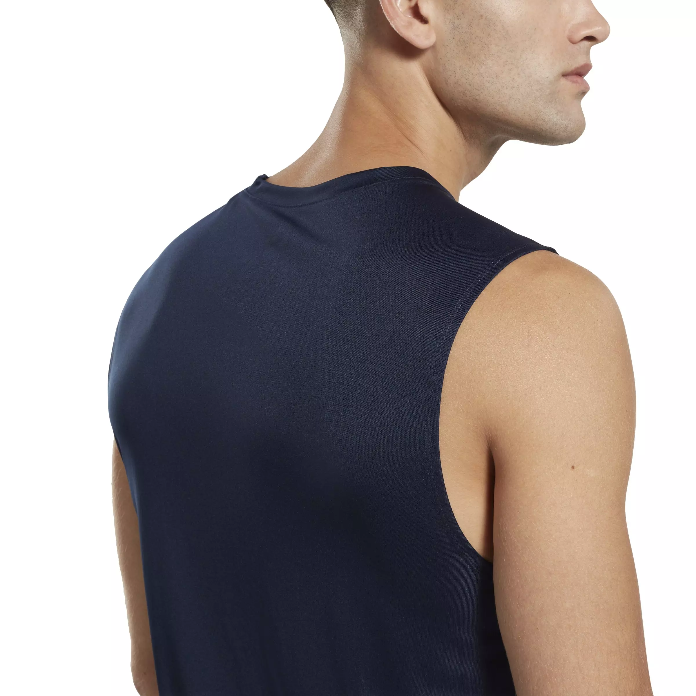 Reebok Men's Training Sleeveless Tech Shirt-Navy - NAVY