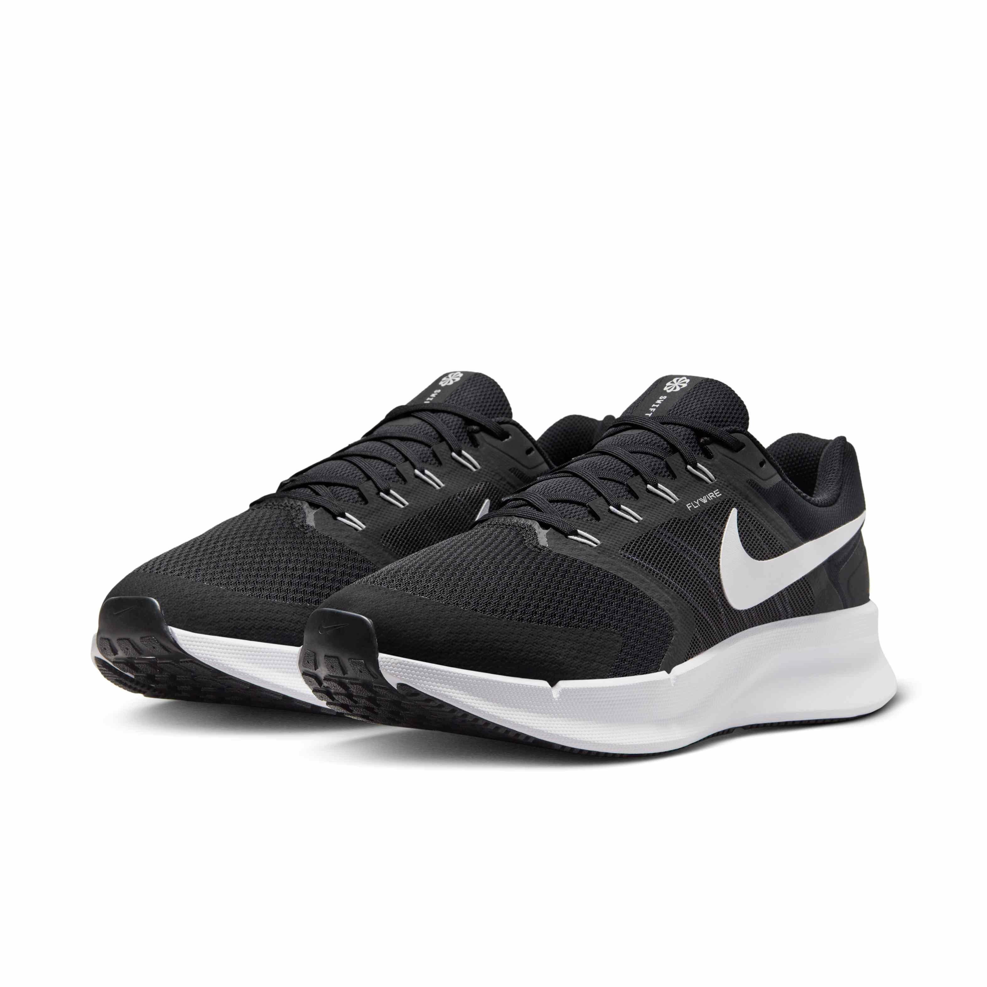 Nike Run Swift 3 "Black/Dark Smoke Grey/White" Men's Wide Running Shoe - BLACK/DK GREY/WHITE Thumbnail View 3