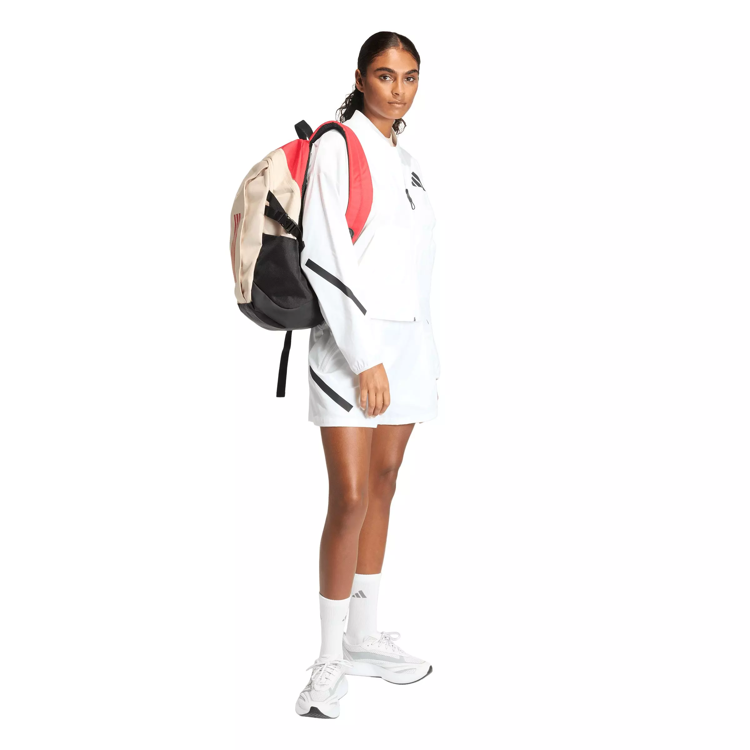 adidas Women's Z.N.E. Woven Bomber Jacket - White - WHITE