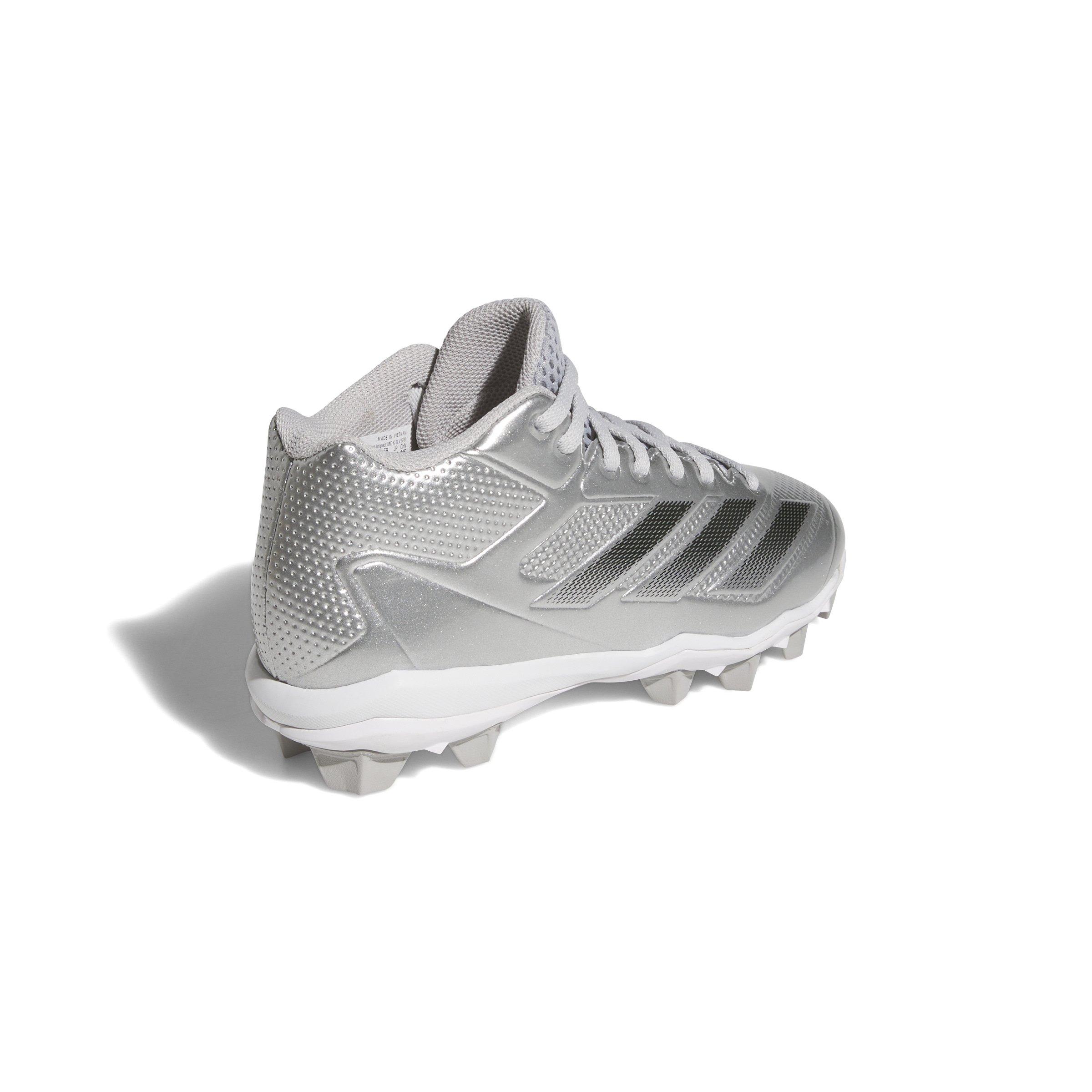 adidas Adizero Impact Molded Grade School Boys' "Silver Metallic/Black/Grey Two" Baseball Cleat