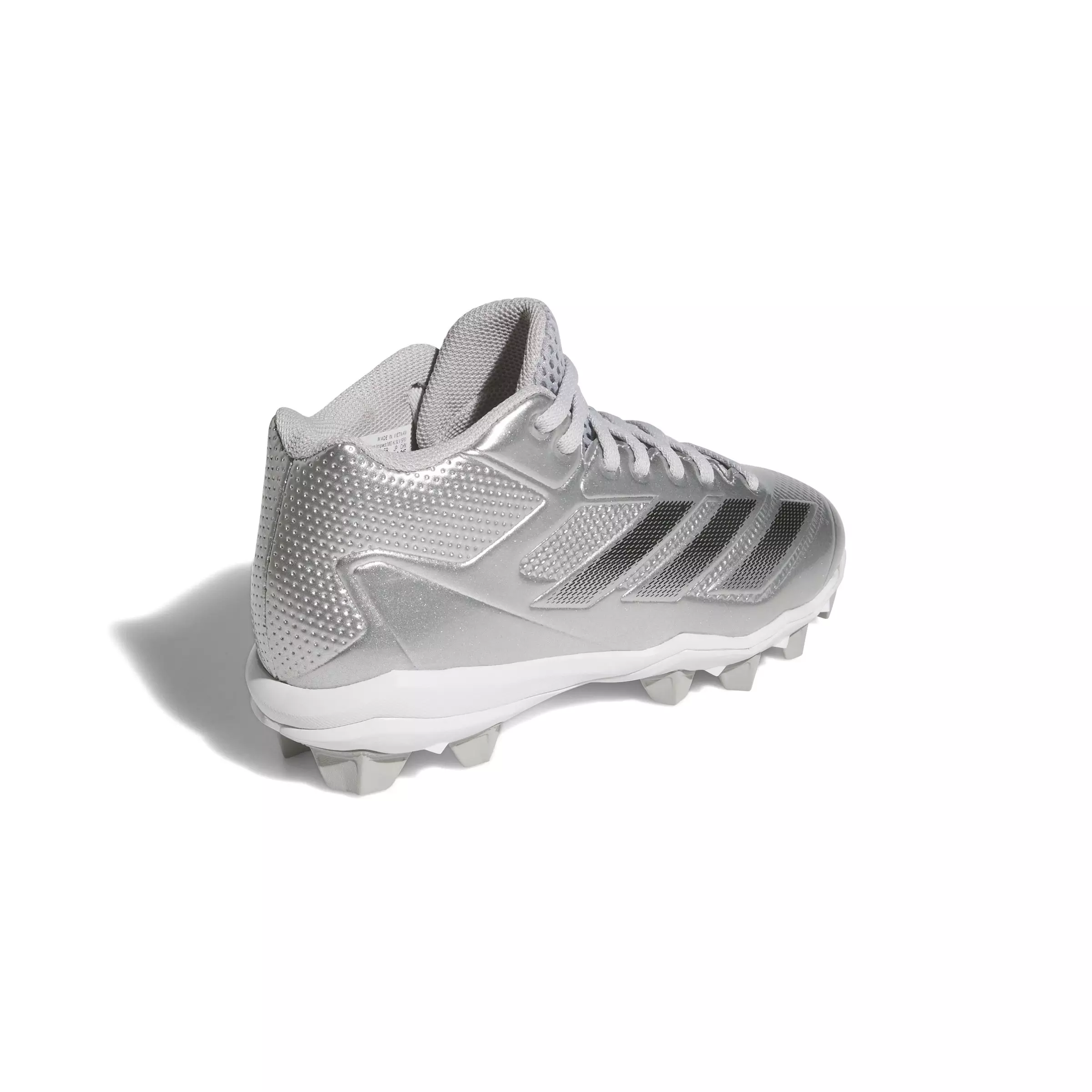 adidas Adizero Impact Molded "Silver Metallic/Black/Grey Two" Grade School Boys' Baseball Cleat - SILVER/BLACK/GREY