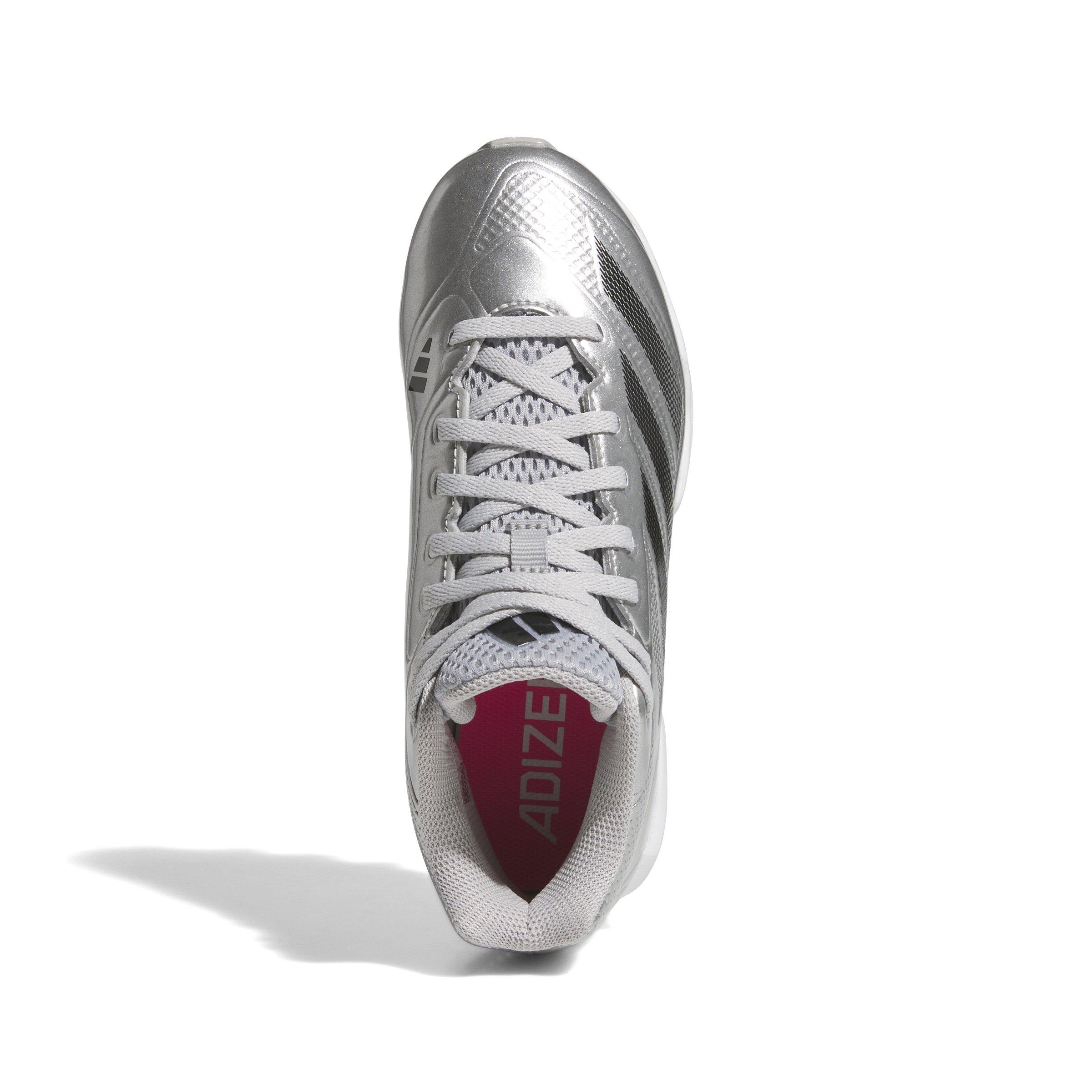 adidas Adizero Impact Molded Grade School Boys' "Silver Metallic/Black/Grey Two" Baseball Cleat