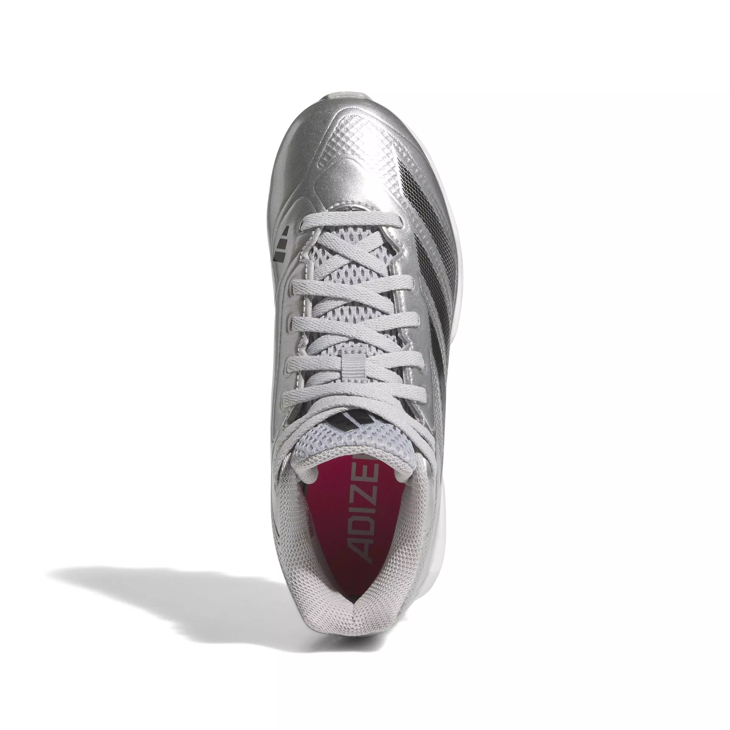 adidas Adizero Impact Molded "Silver Metallic/Black/Grey Two" Grade School Boys' Baseball Cleat - SILVER/BLACK/GREY
