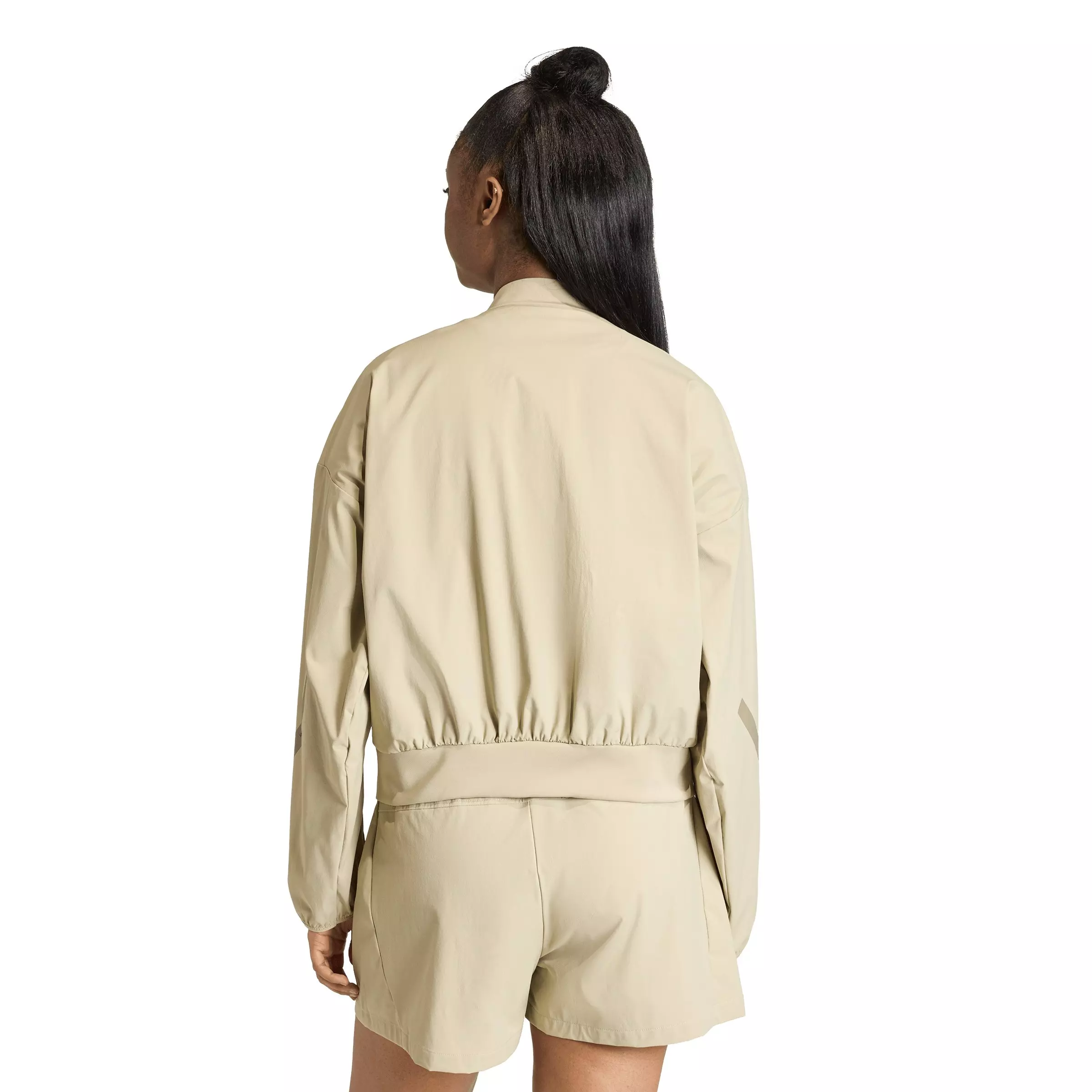 adidas Women's Z.N.E. Woven Bomber Jacket - Khaki - KHAKI