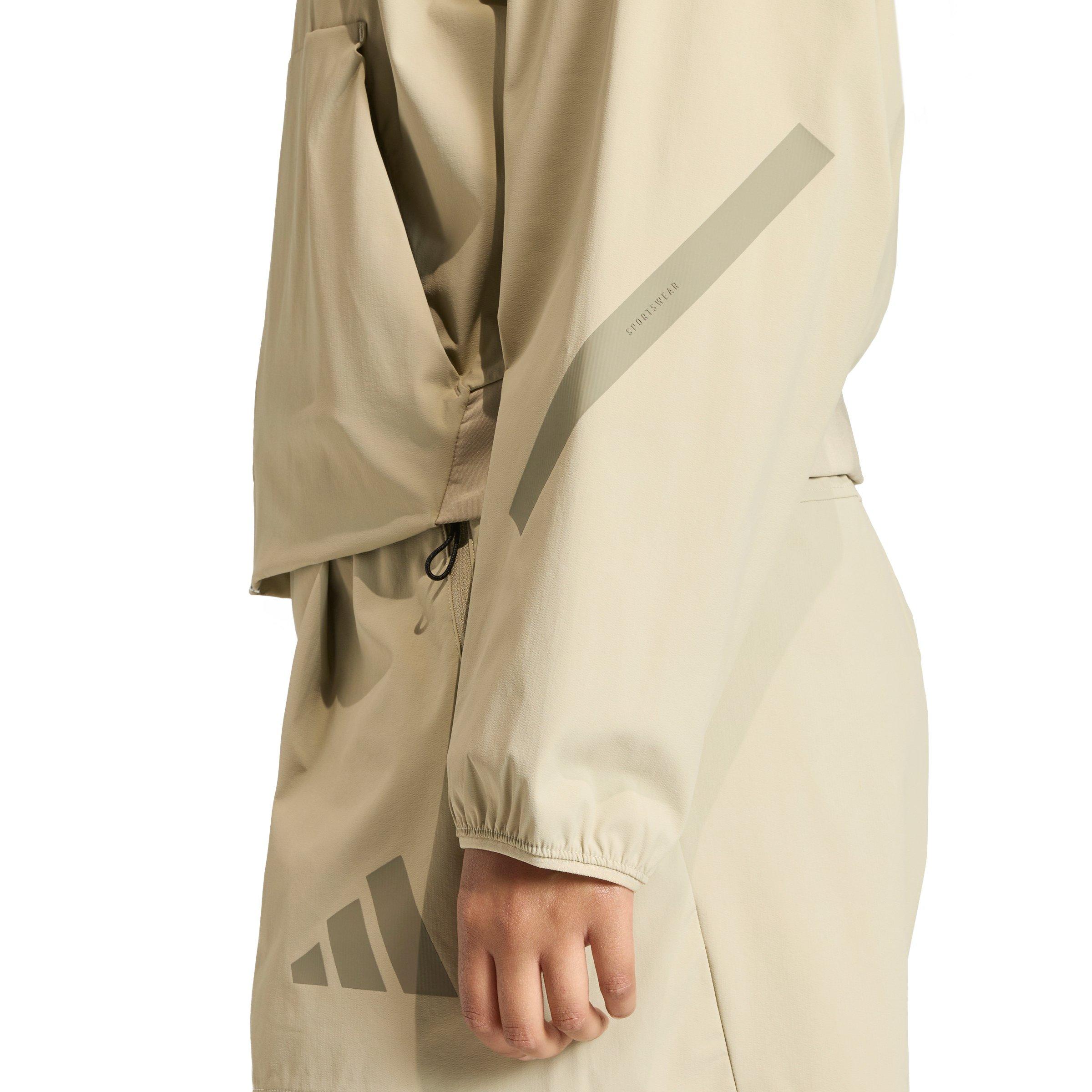 adidas Women's Z.N.E. Woven Bomber Jacket - Khaki - KHAKI Thumbnail View 4