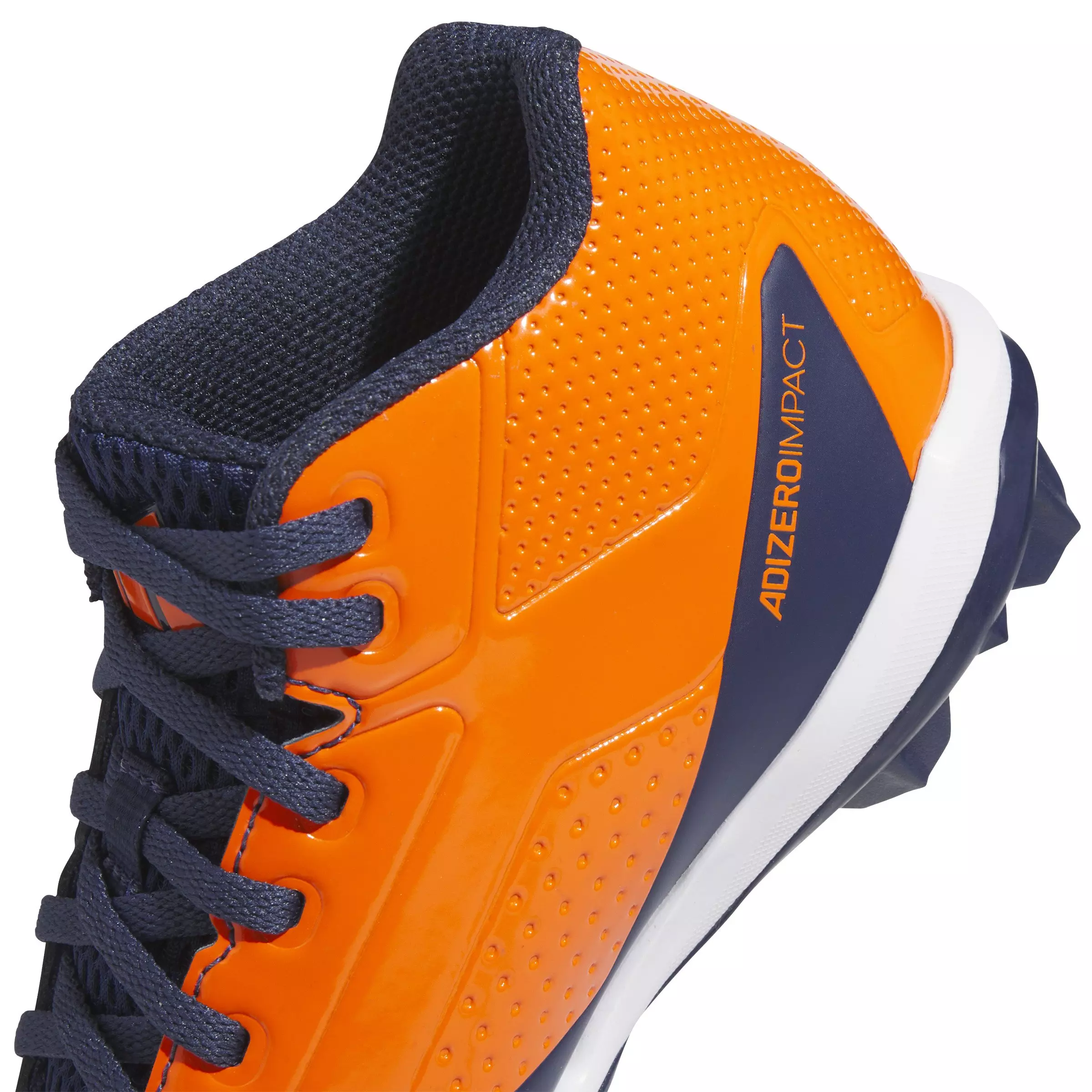 adidas Adizero Impact Molded "Team Navy Blue 2/Team Orange" Grade School Boys' Baseball Cleat - NAVY/ORANGE/ORANGE