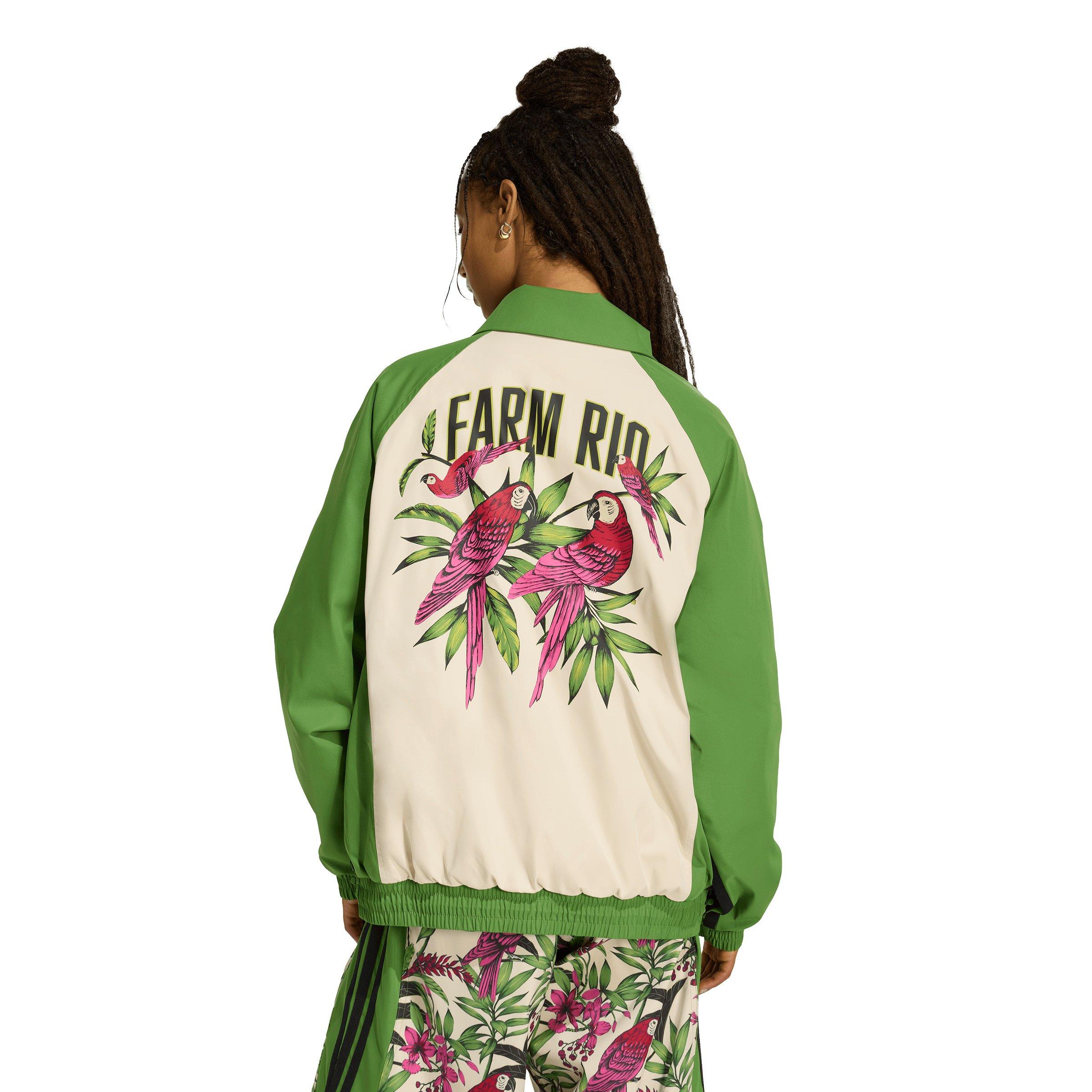 adidas Women's x Farm Rio Premium Jacket - Green/Beige - GREEN/BEIGE Thumbnail View 2