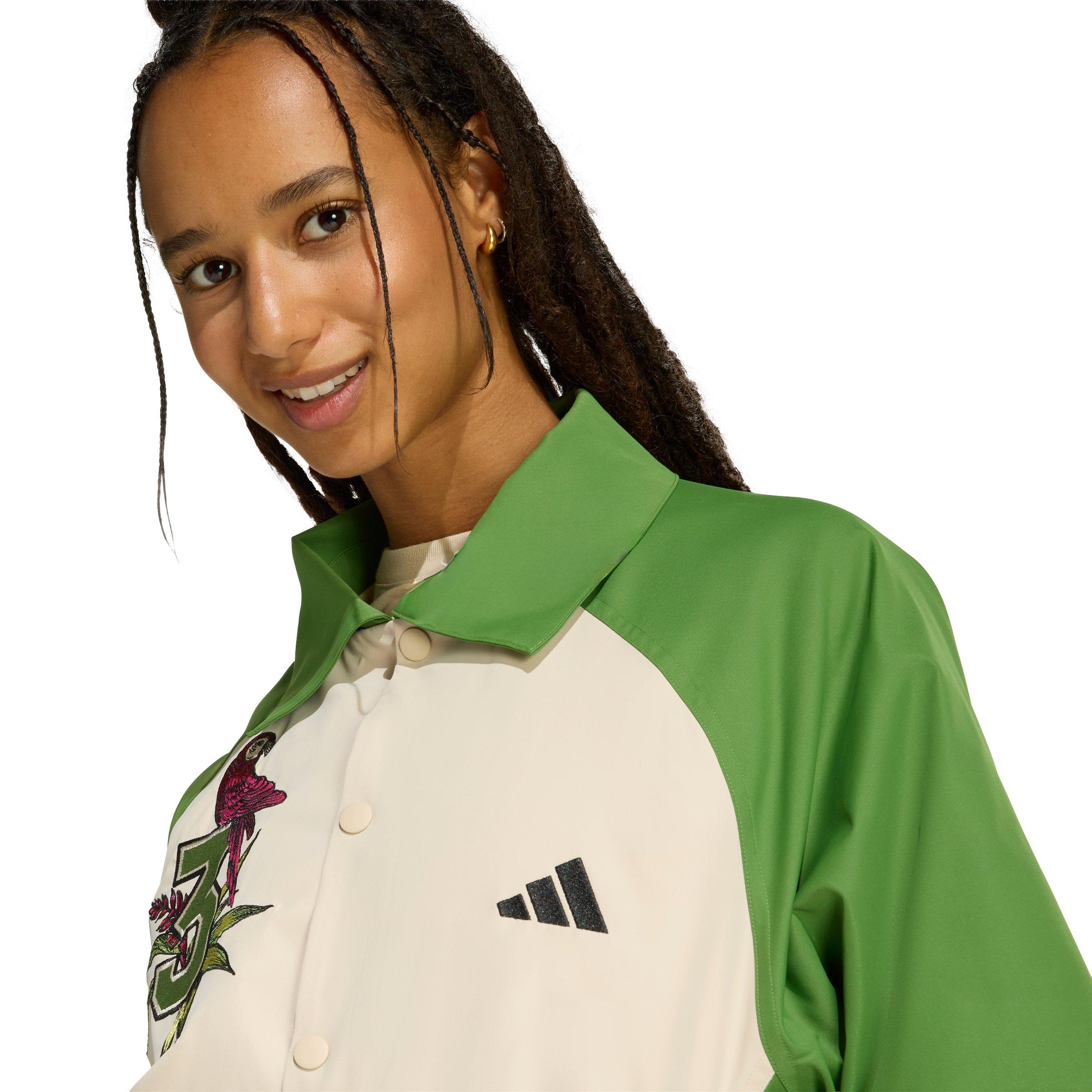 adidas Women's x Farm Rio Premium Jacket - Green/Beige - GREEN/BEIGE Thumbnail View 3