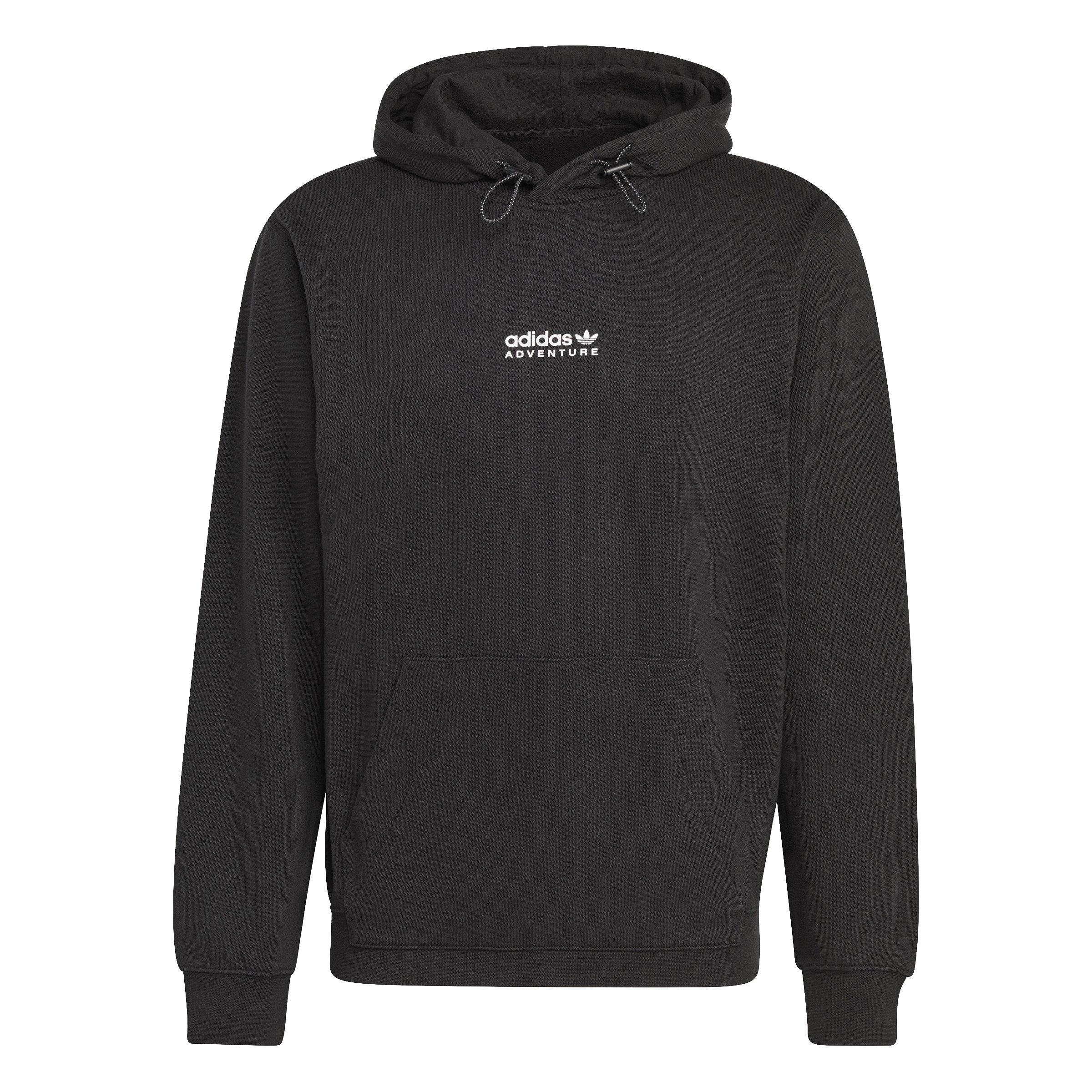 adidas Men s Originals Adventure Hoodie Black Hibbett