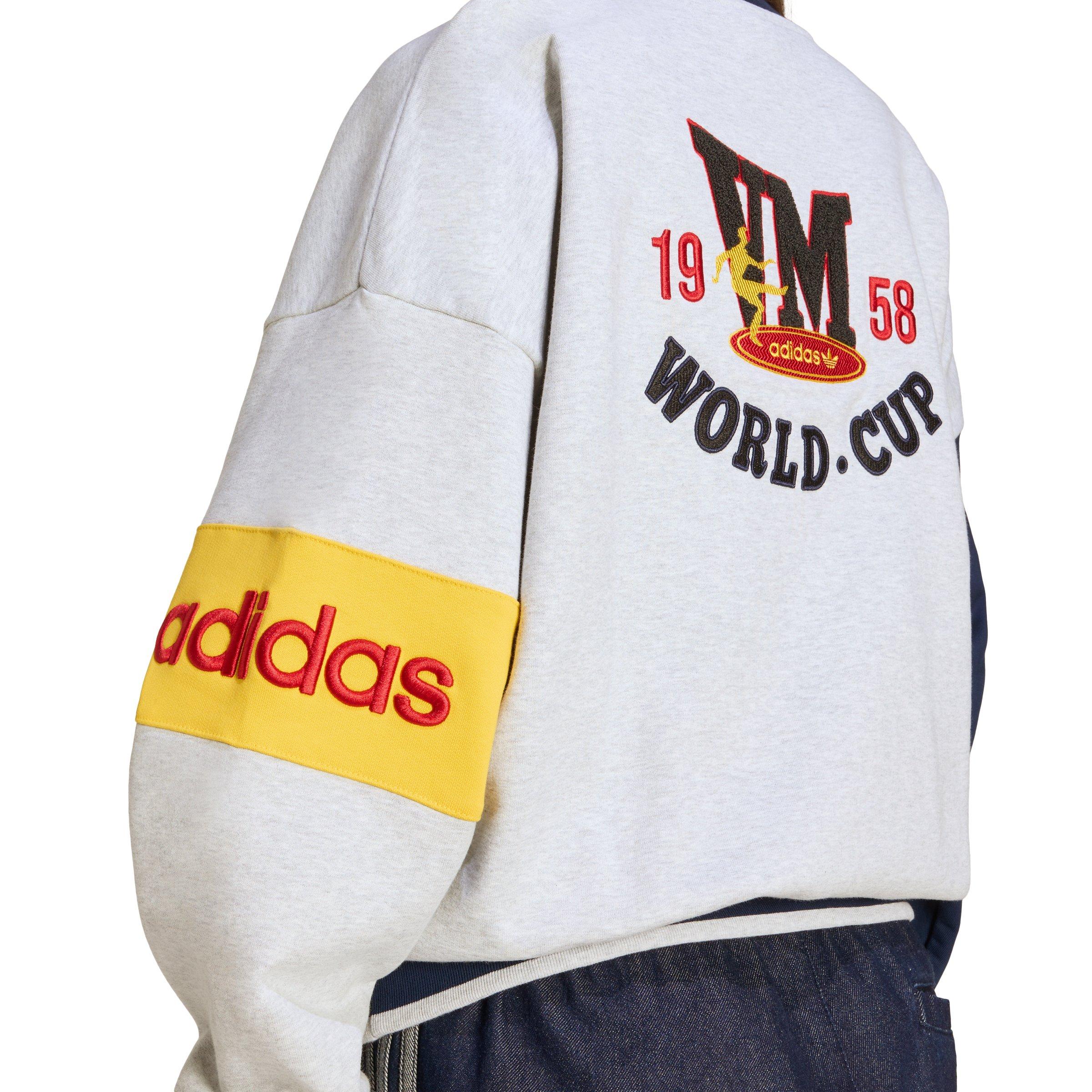 adidas Originals Women's Sweden World Cup Crew Sweatshirt - Grey/Navy - GREY/NAVY Thumbnail View 4