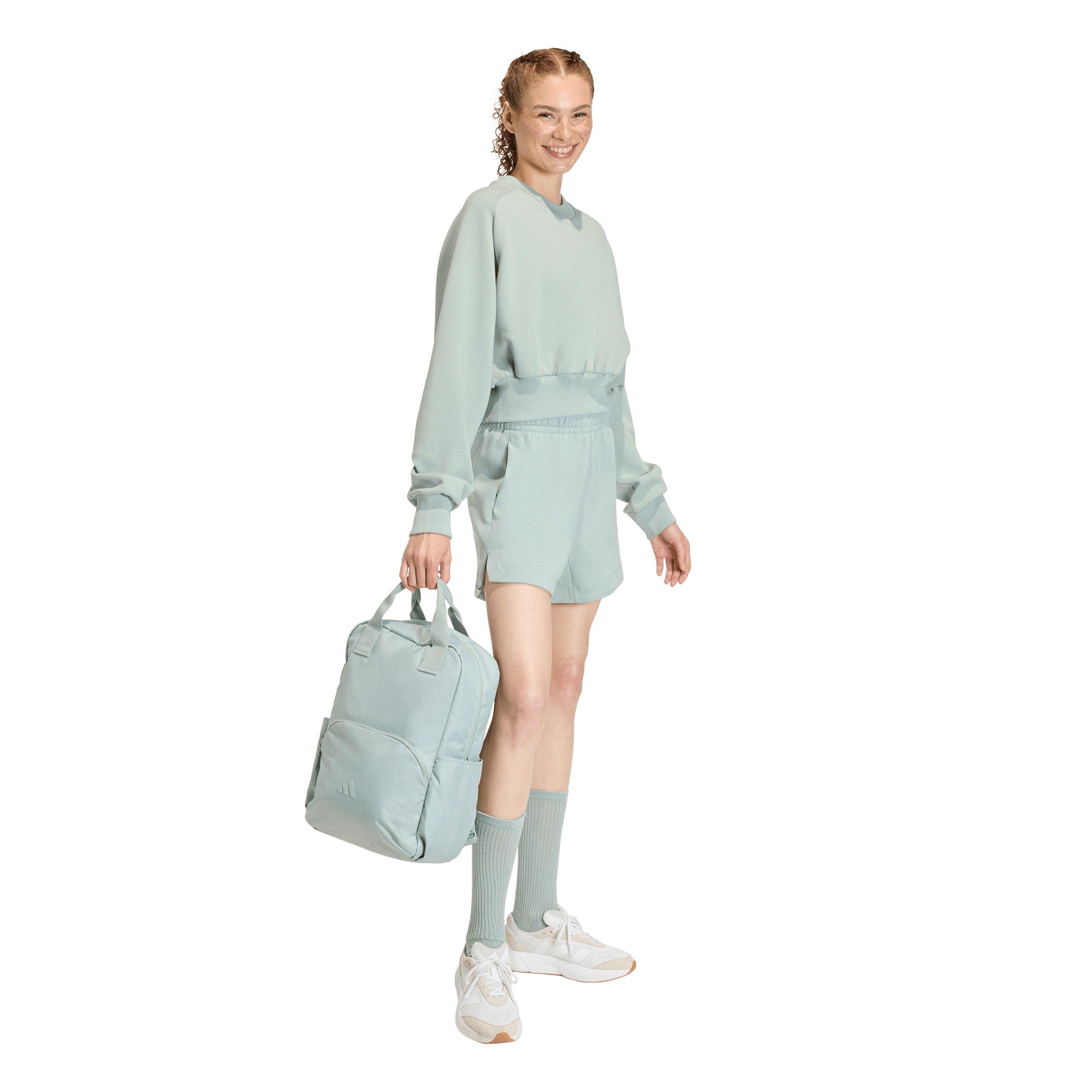 adidas Women's Soft Lux Loose Sweatshirt - Sage Green - SAGE GREEN Thumbnail View 5