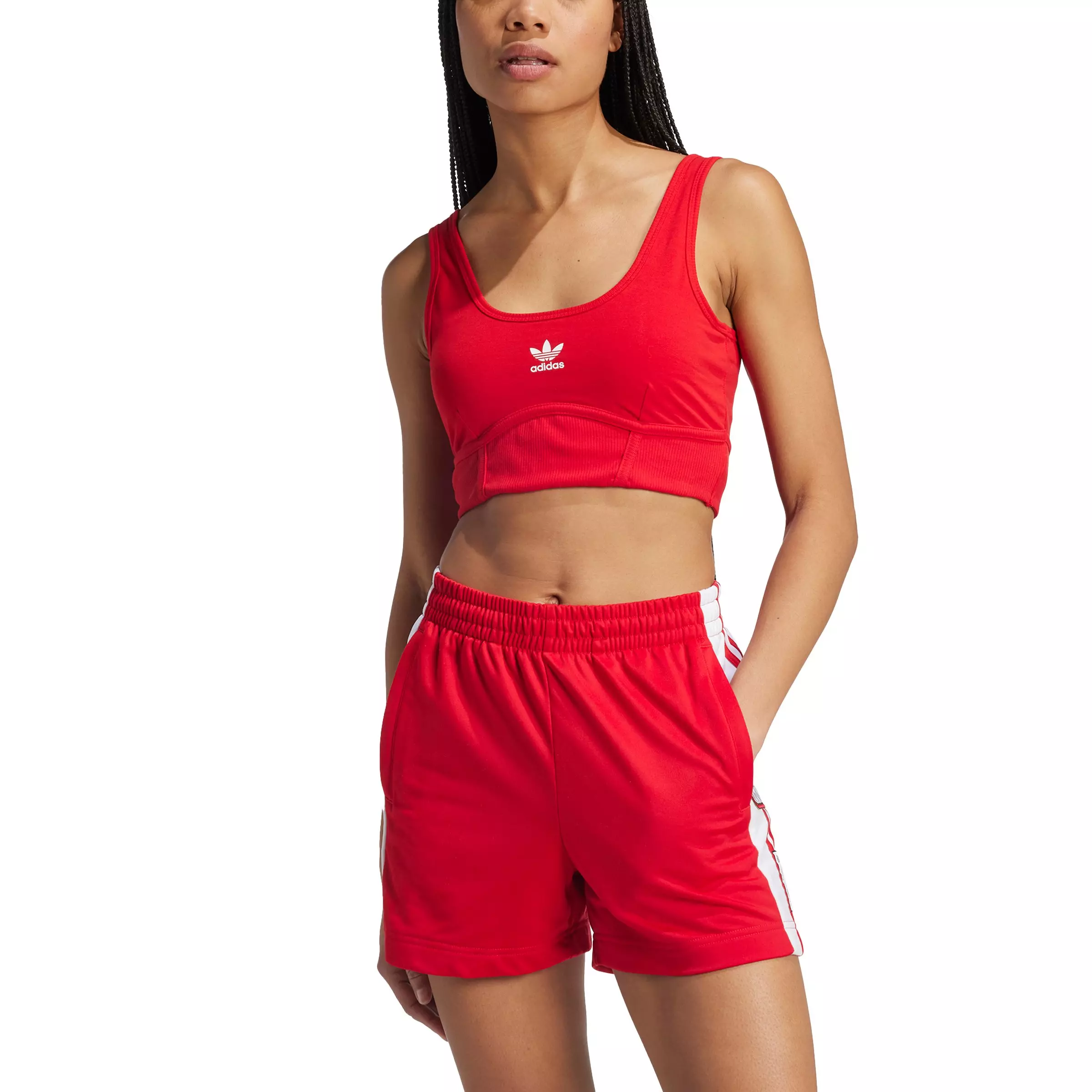 adidas Originals Women's Trefoil Bra - Red - RED