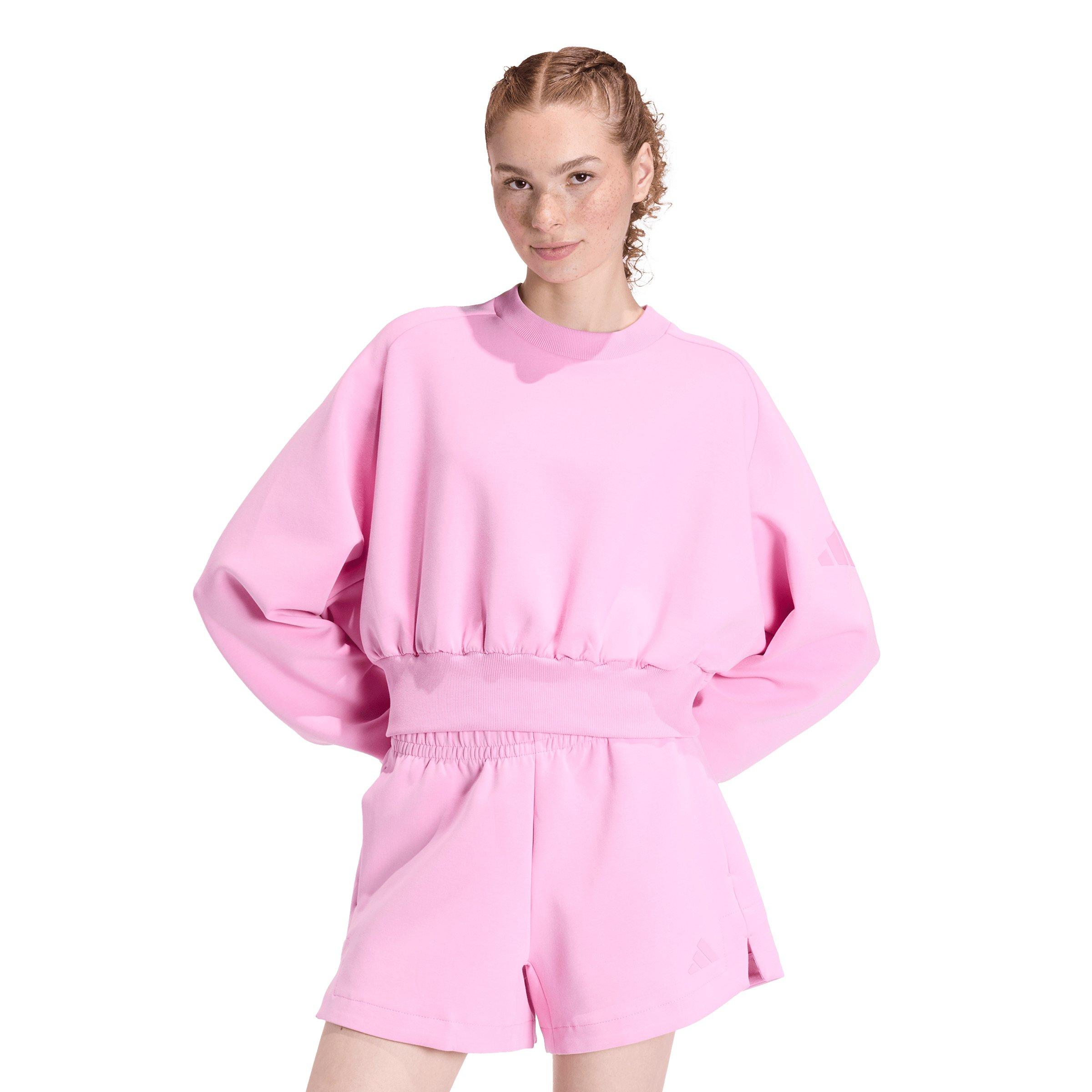adidas Women's Soft Lux Loose Sweatshirt - Pink - PINK Thumbnail View 1