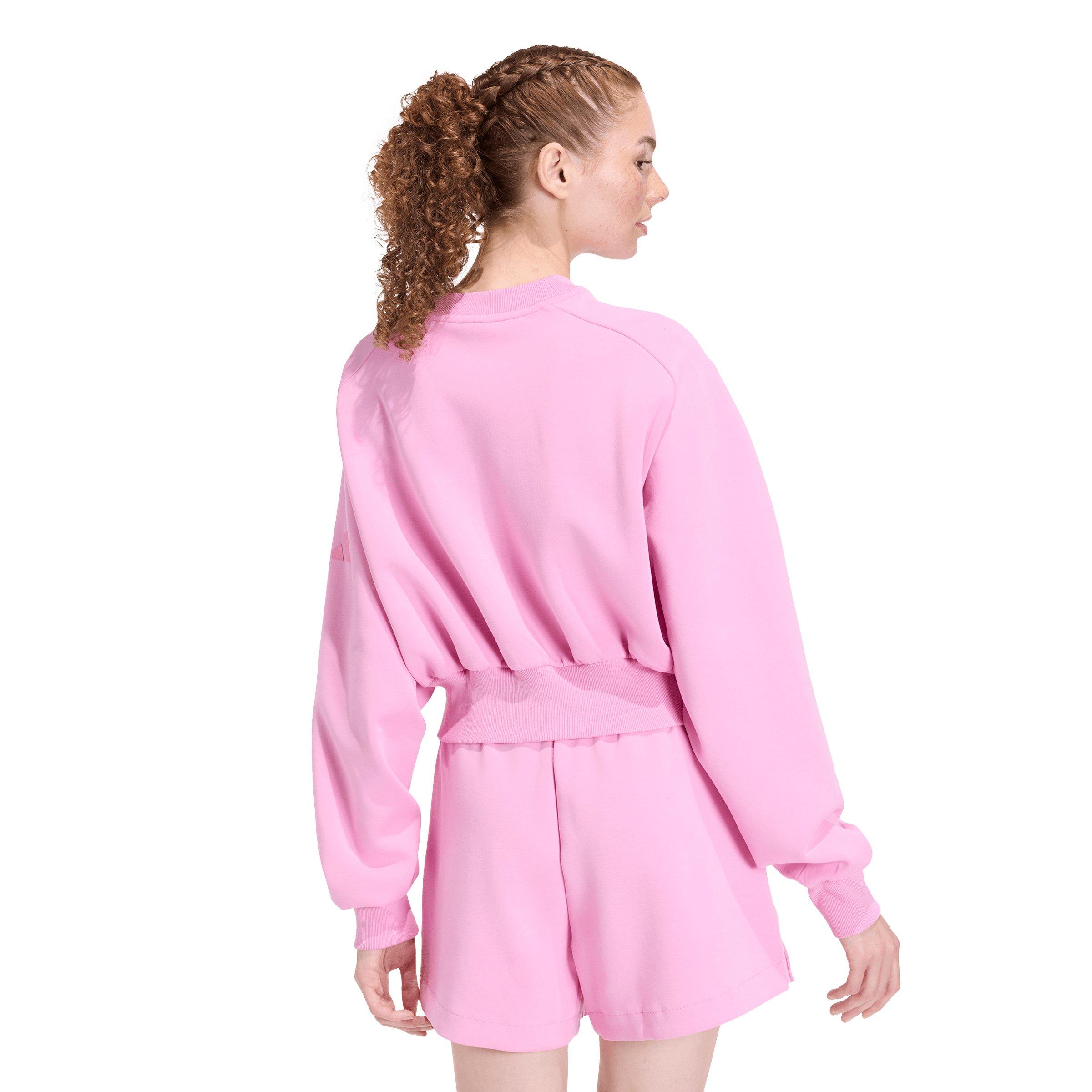 adidas Women's Soft Lux Loose Sweatshirt - Pink - PINK Thumbnail View 2