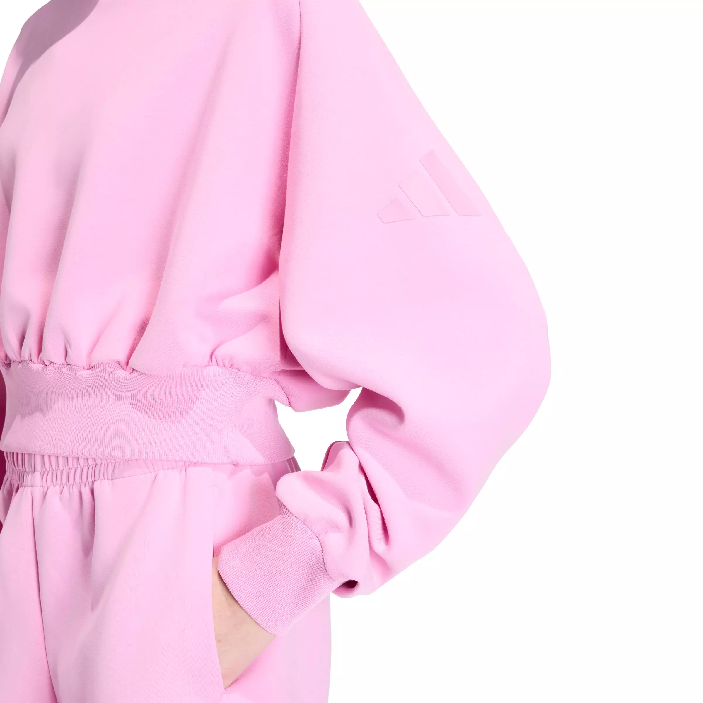 adidas Women's Soft Lux Loose Sweatshirt - Pink - PINK