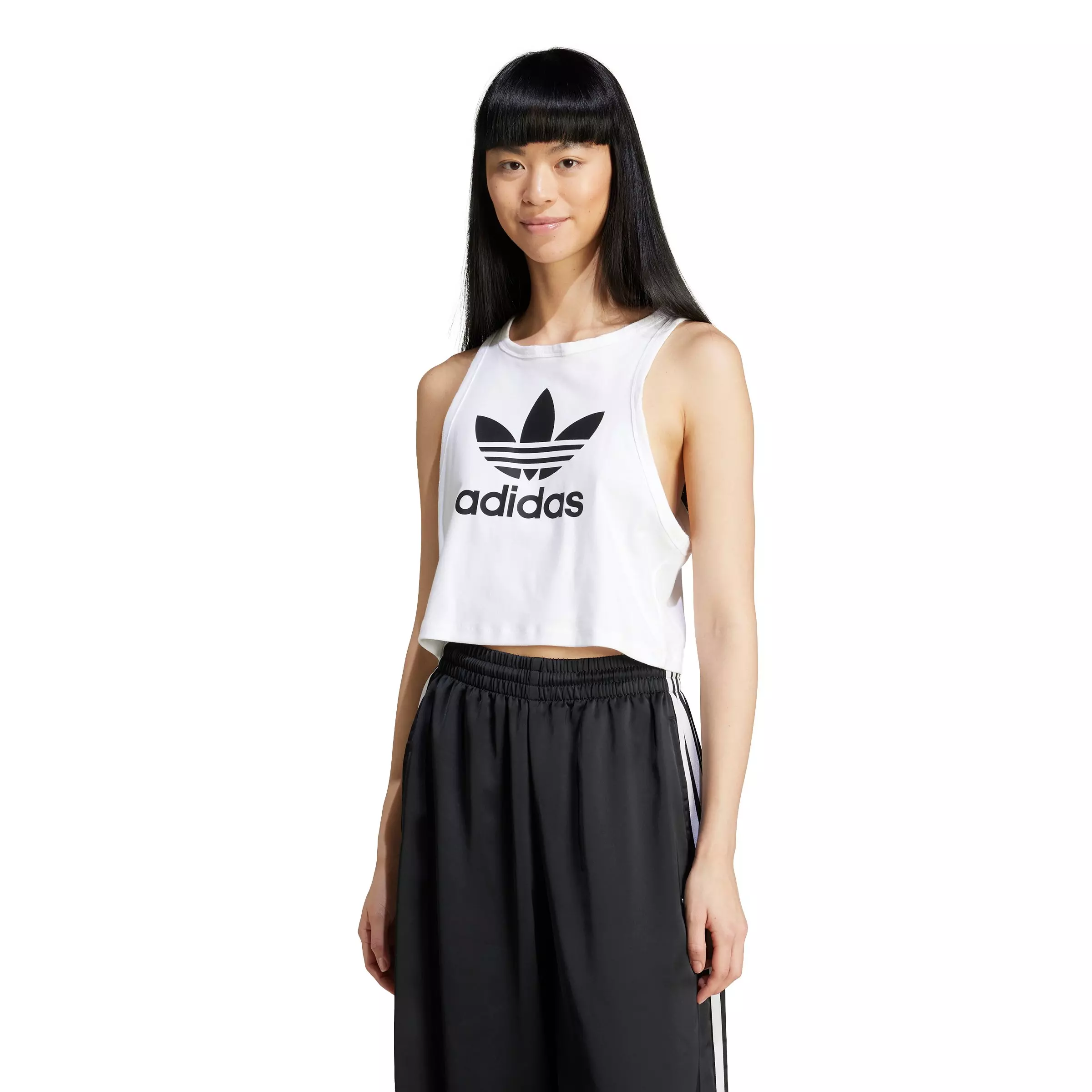 adidas Originals Women's Adicolor Trefoil Tank Top - White - WHITE