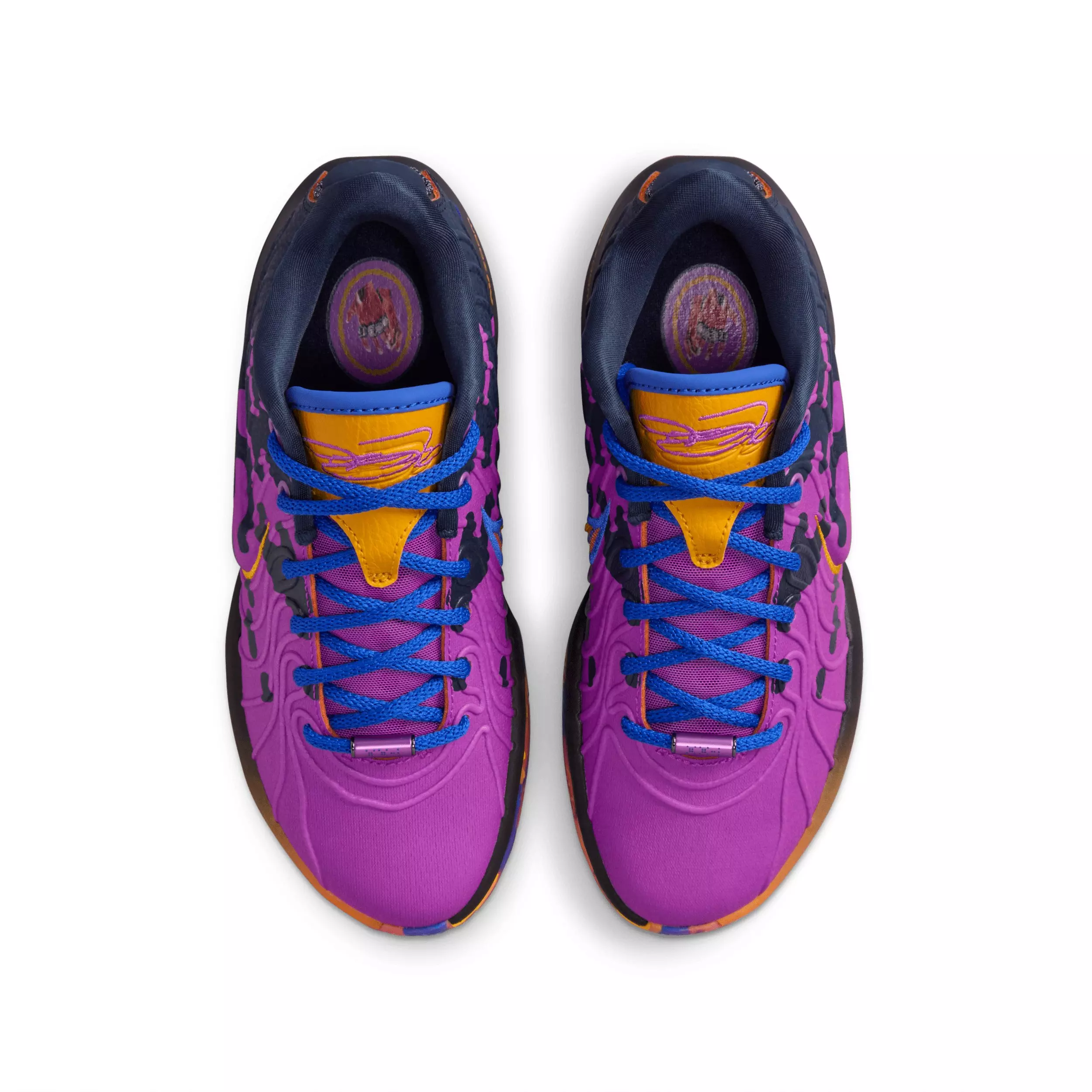 Nike Lebron XXI SE "Hyper Violet/Obsidian/Gold/Hyper Royal" Grade School Boys' Basketball Shoe - VIOLET/OBSIDIAN/GOLD/ROYAL
