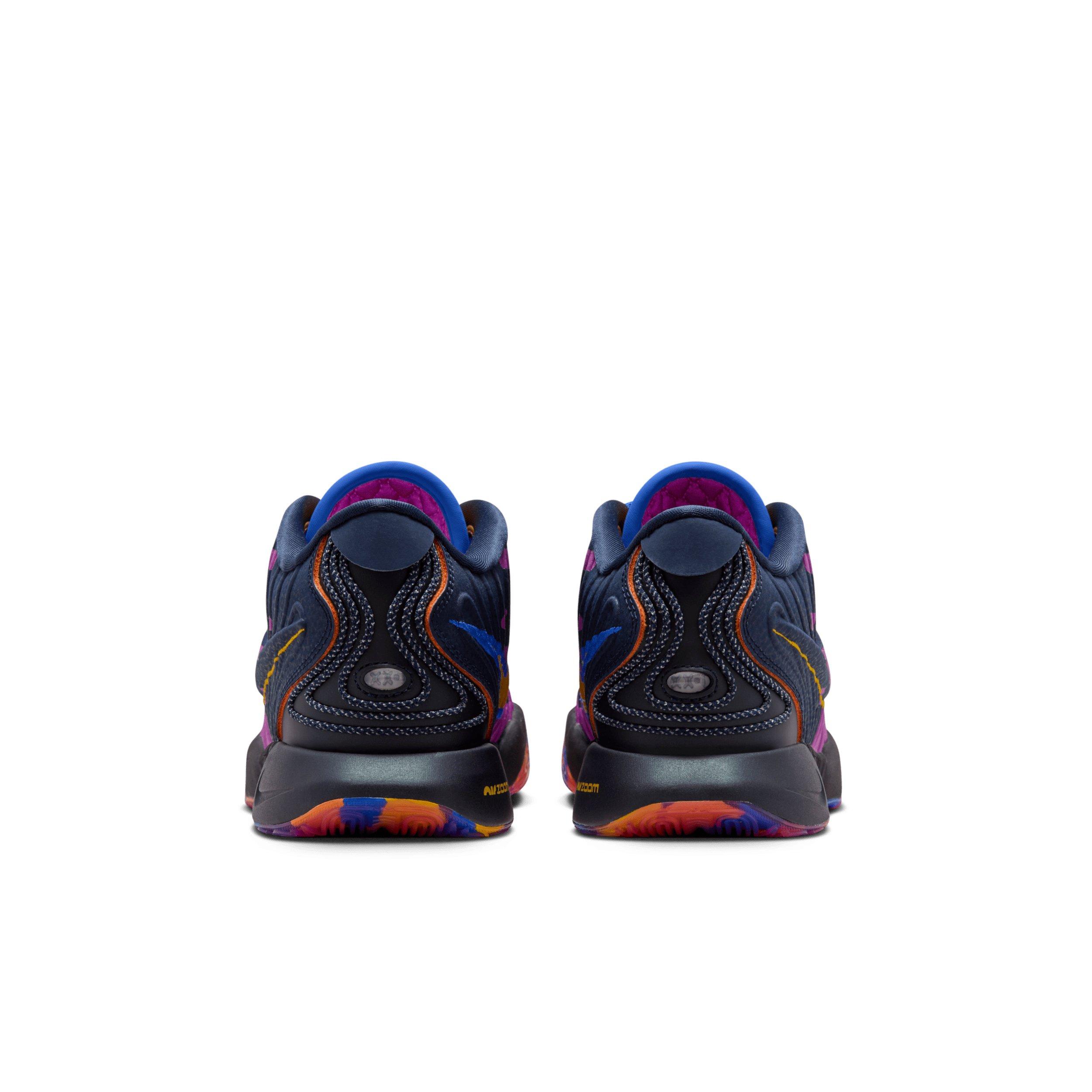 Nike Lebron XXI SE "Hyper Violet/Obsidian/Gold/Hyper Royal" Grade School Boys' Basketball Shoe - VIOLET/OBSIDIAN/GOLD/ROYAL Thumbnail View 5
