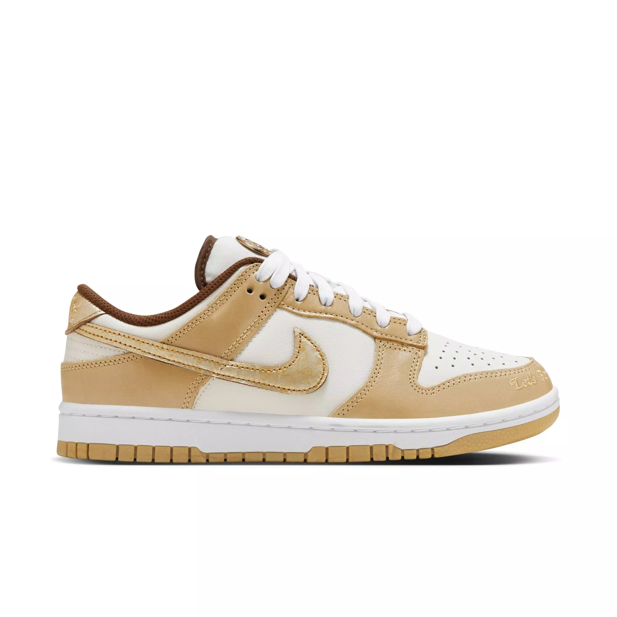 Nike Dunk Low LX "Be the One" Women's Shoe - PHANTOM/METALLIC GOLD/WHITE