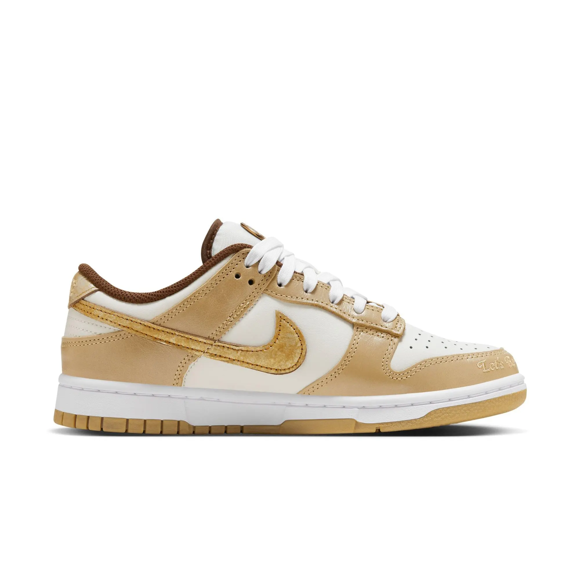 Nike Dunk Low LX "Be the One" Women's Shoe - PHANTOM/METALLIC GOLD/WHITE