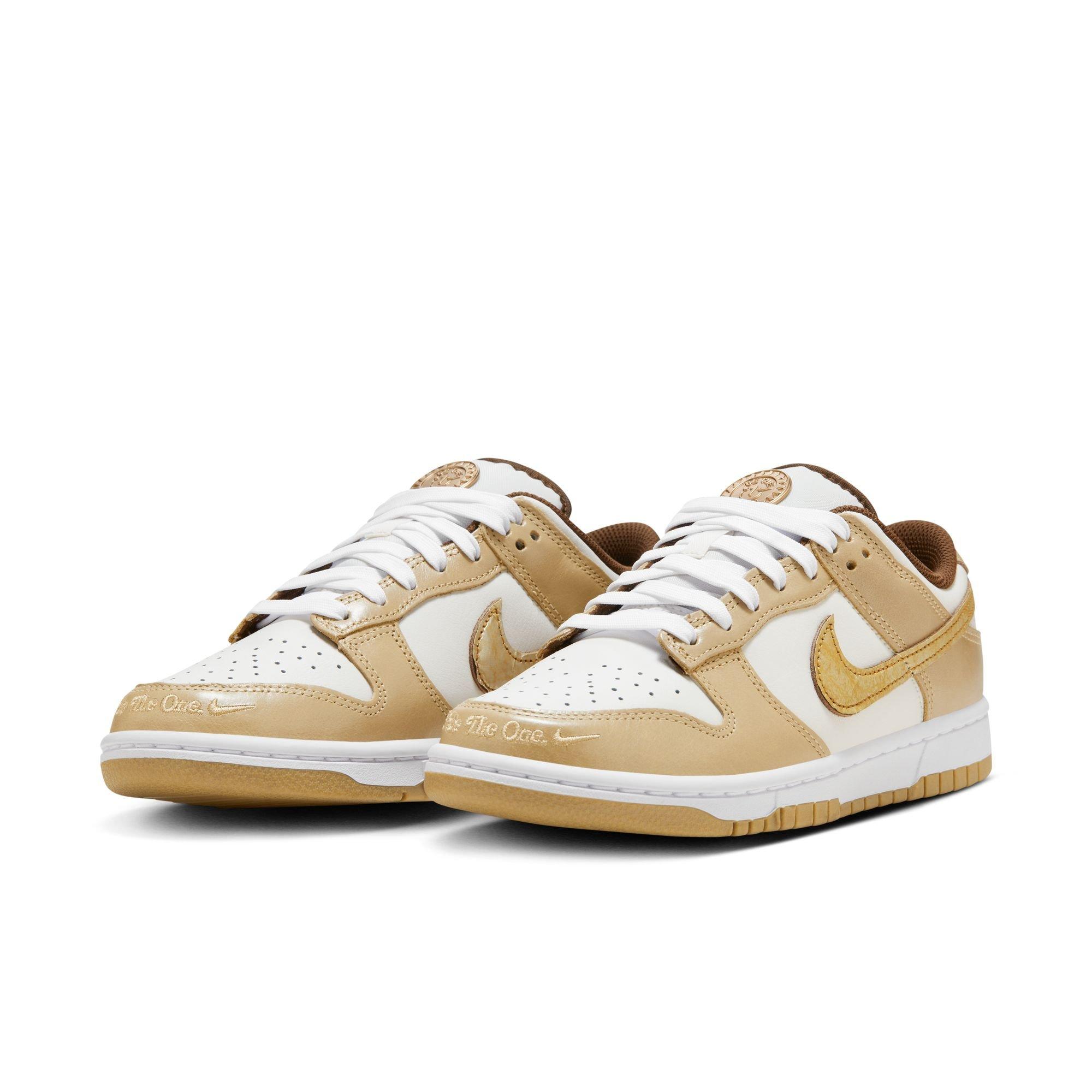 Nike Dunk Low LX "Be the One" Women's Shoe - PHANTOM/METALLIC GOLD/WHITE