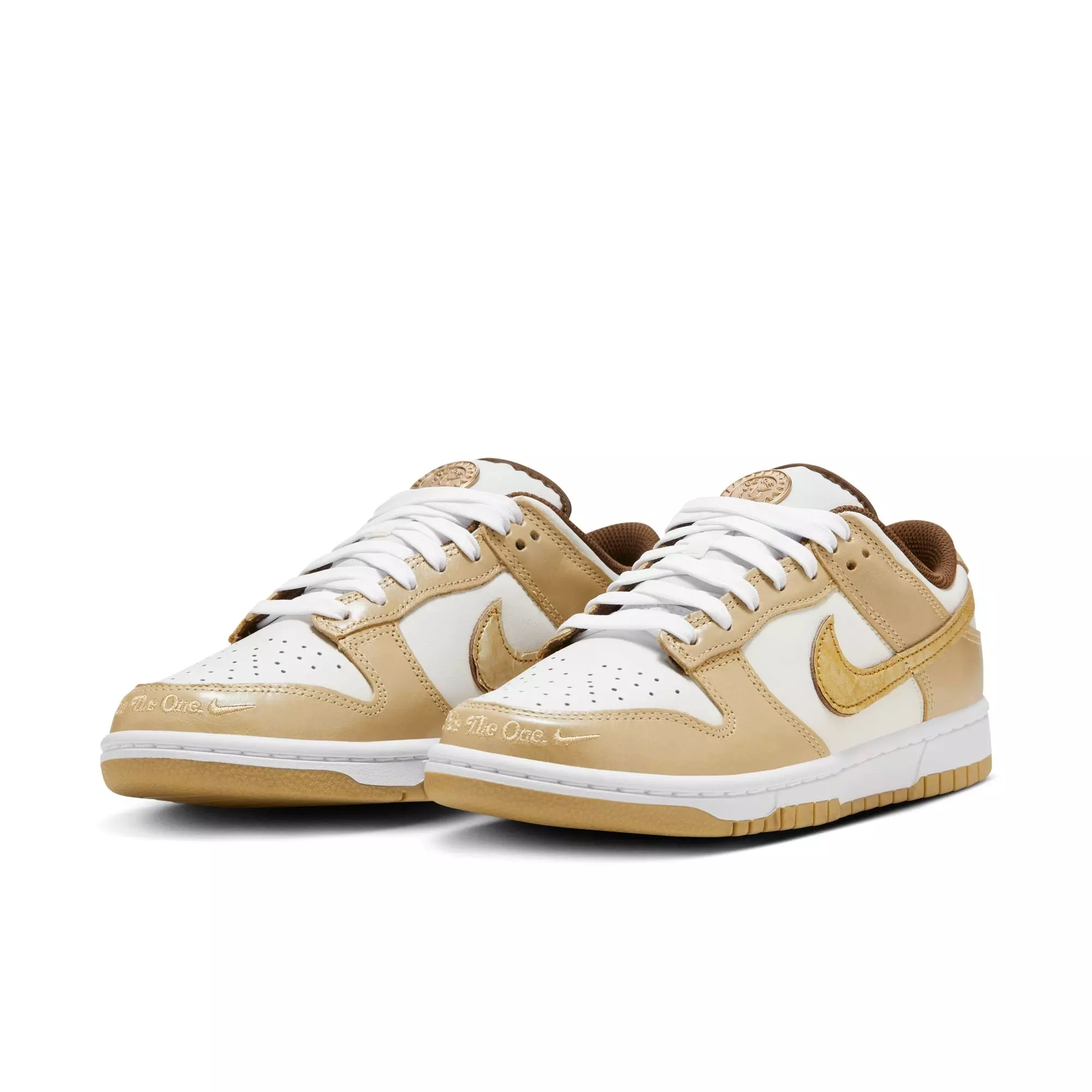 Nike Dunk Low LX "Be the One" Women's Shoe - PHANTOM/METALLIC GOLD/WHITE