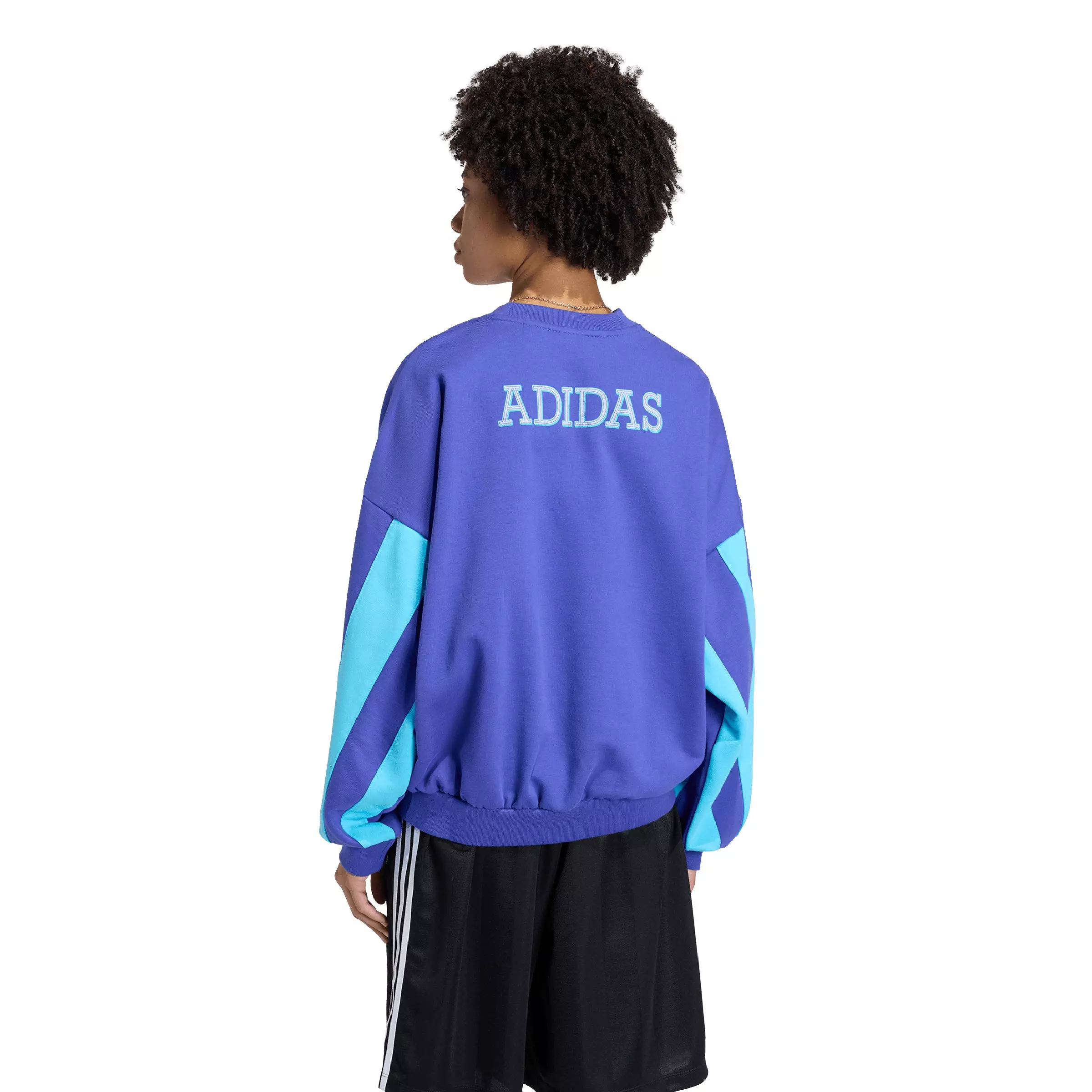 adidas Women's Soccer Team Crew Sweatshirt- Dk Blue - DK BLUE