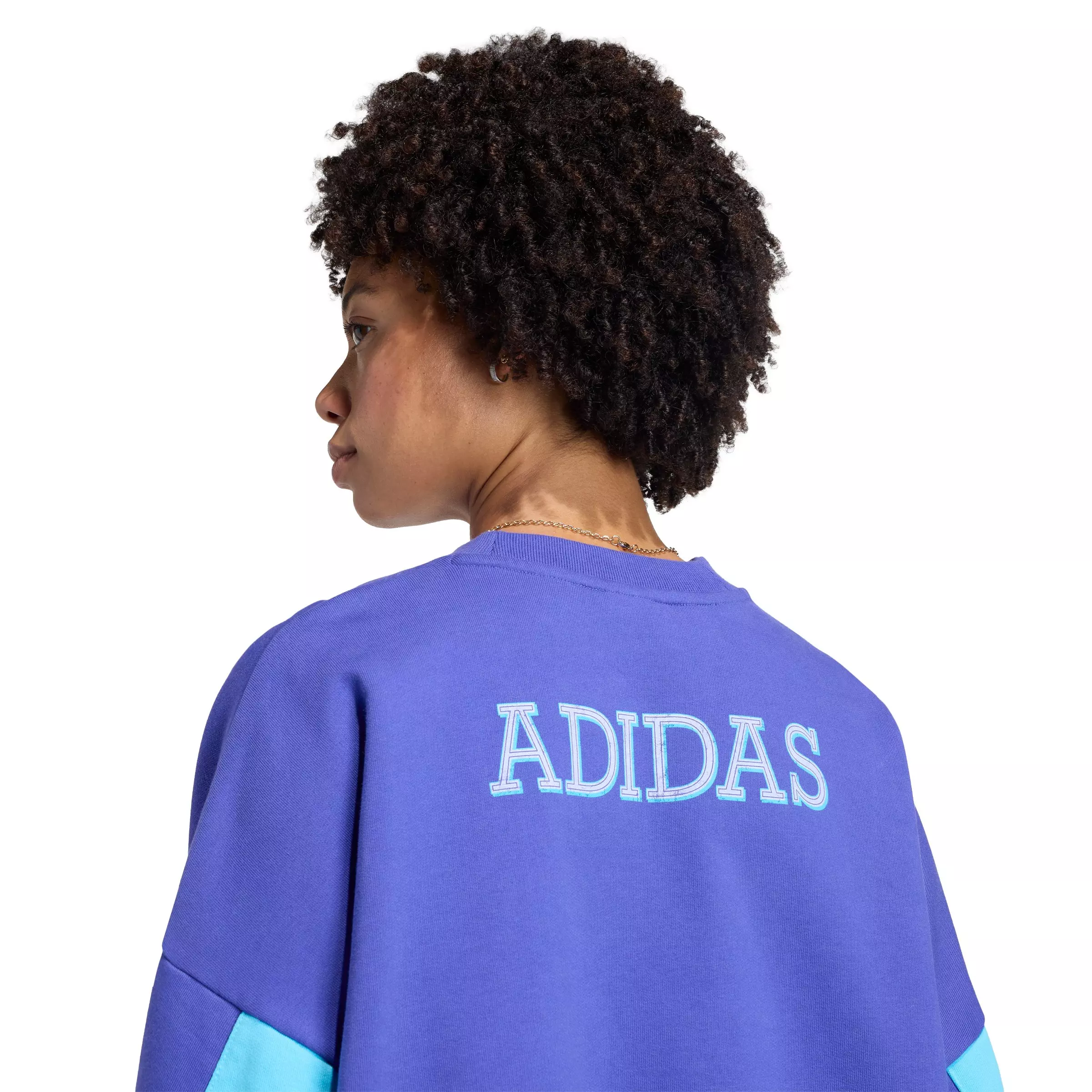 adidas Women's Soccer Team Crew Sweatshirt- Dk Blue - DK BLUE
