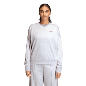 adidas Women's Seasonal Essentials Colorpop Sweatshirt with Embroidered Graphic - Light Grey
