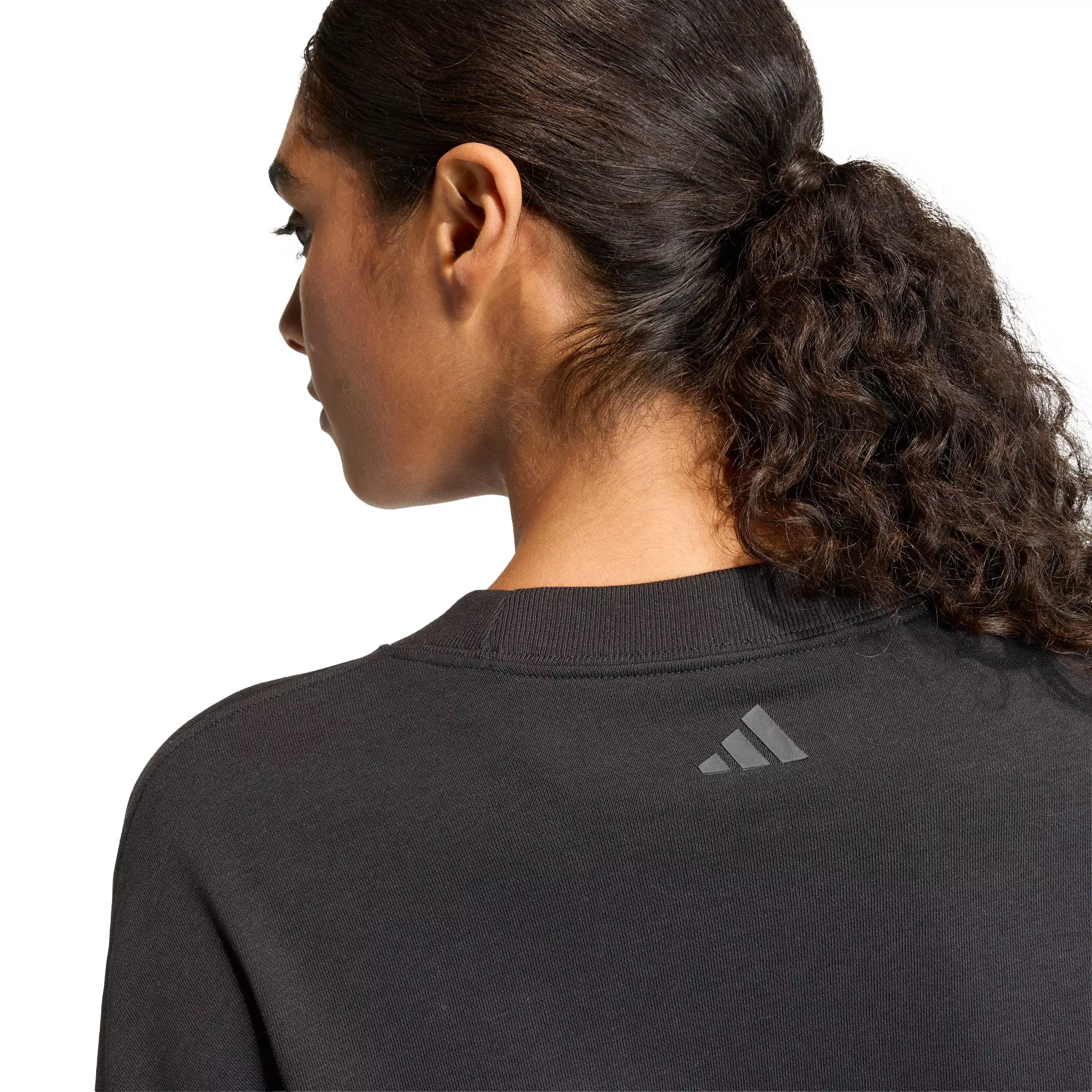 adidas Women's Seasonal Essentials Colorpop Sweatshirt with Embroidered Graphic - Black - BLACK