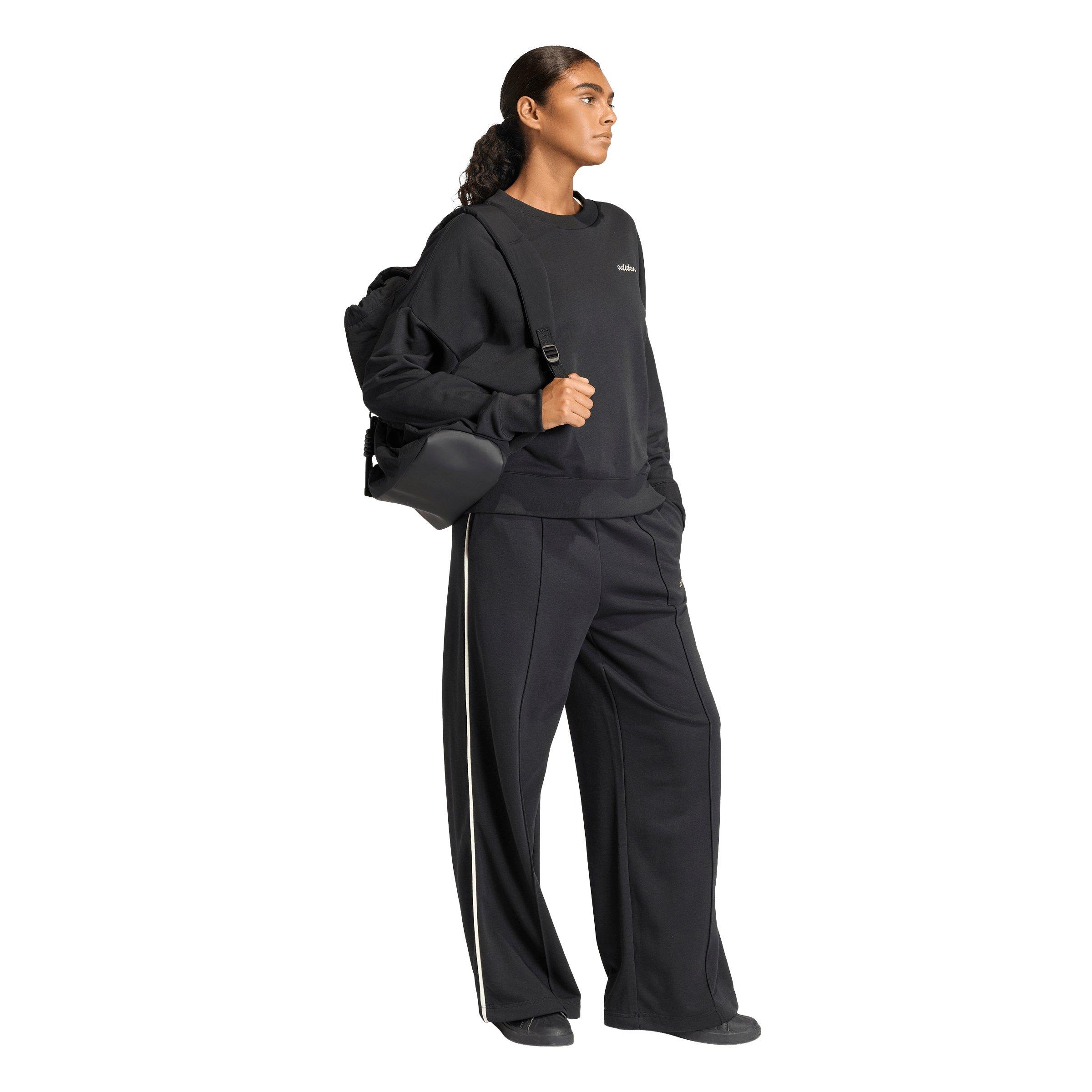 adidas Women's Seasonal Essentials Colorpop Sweatshirt with Embroidered Graphic - Black - BLACK Thumbnail View 5