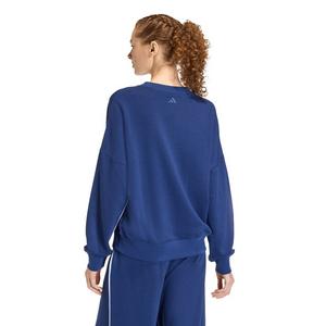 adidas Women's Seasonal Essentials Colorpop Sweatshirt with Embroidered Graphic - Dark Blue