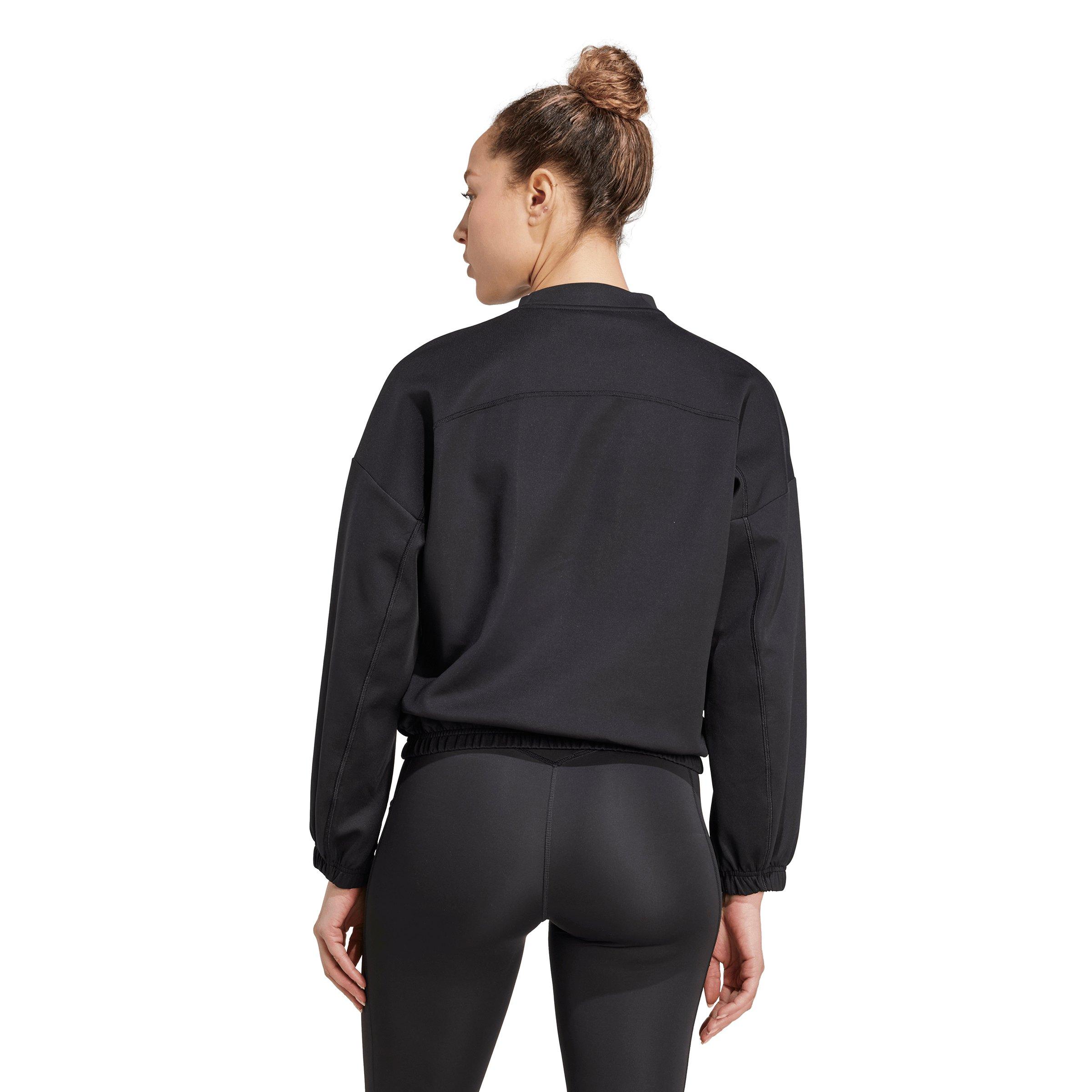 adidas Women's Yoga Essentials Cover-Up - Black - BLACK Thumbnail View 2