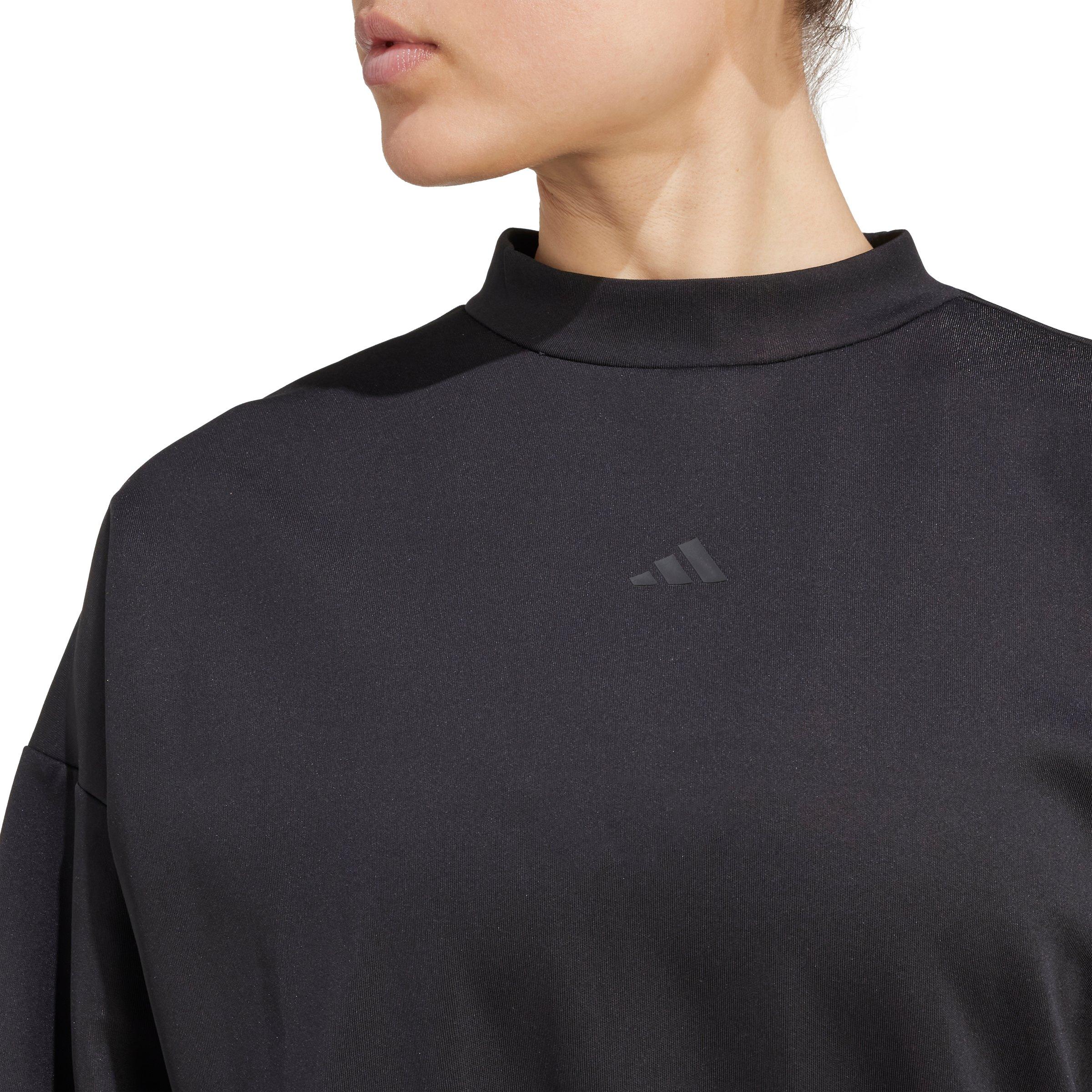 adidas Women's Yoga Essentials Cover-Up - Black - BLACK Thumbnail View 3