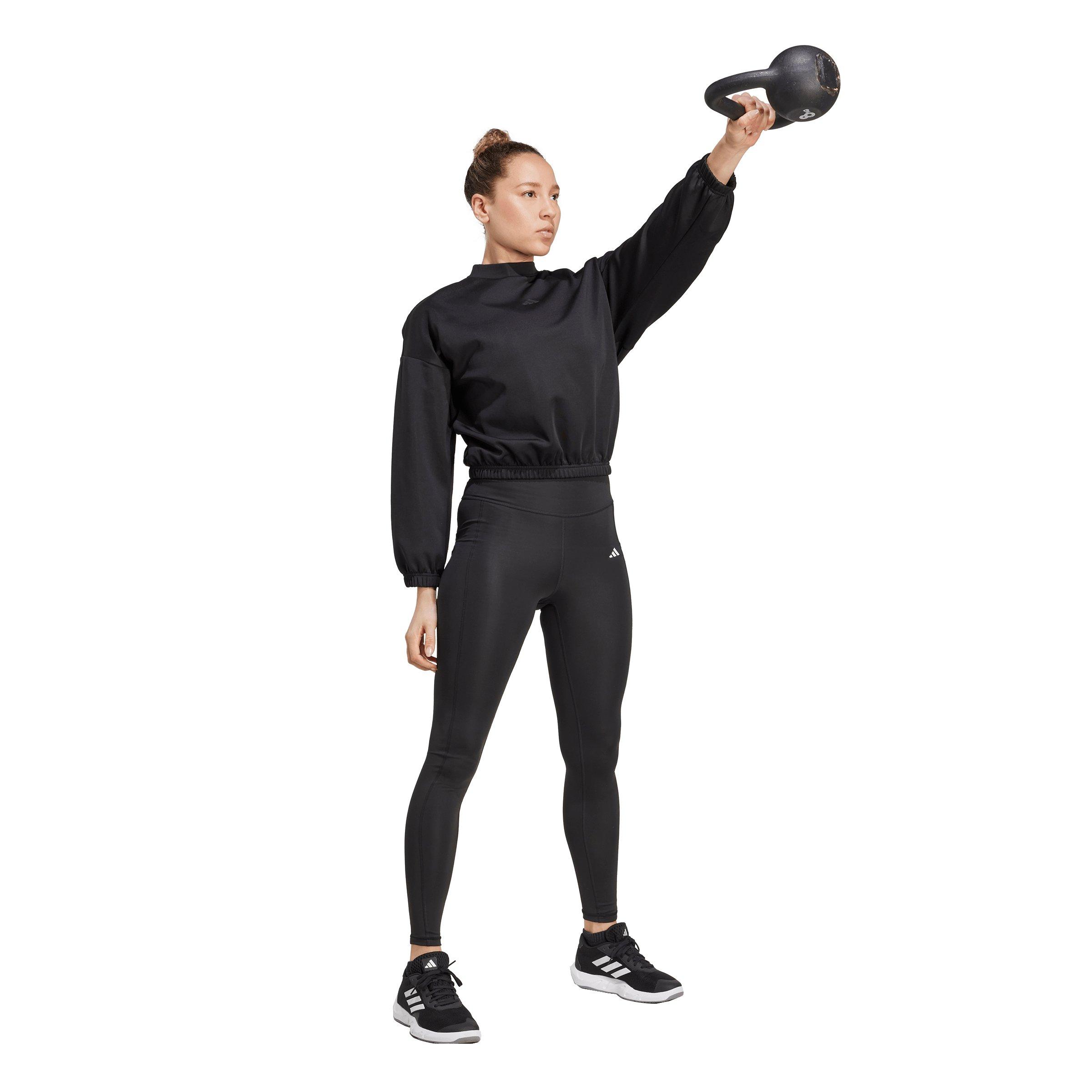 adidas Women's Yoga Essentials Cover-Up -Black - BLACK Thumbnail View 5