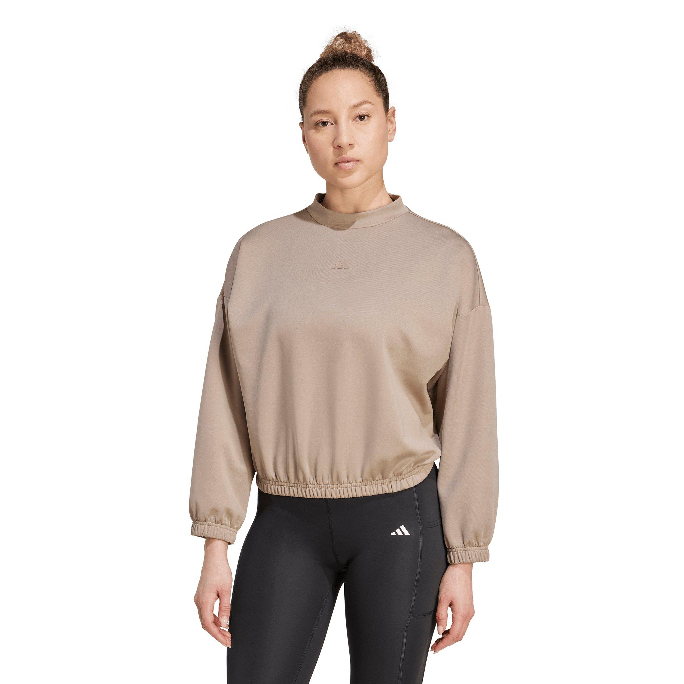 adidas Women's Yoga Essentials Cover-Up - Brown - BROWN Thumbnail View 1